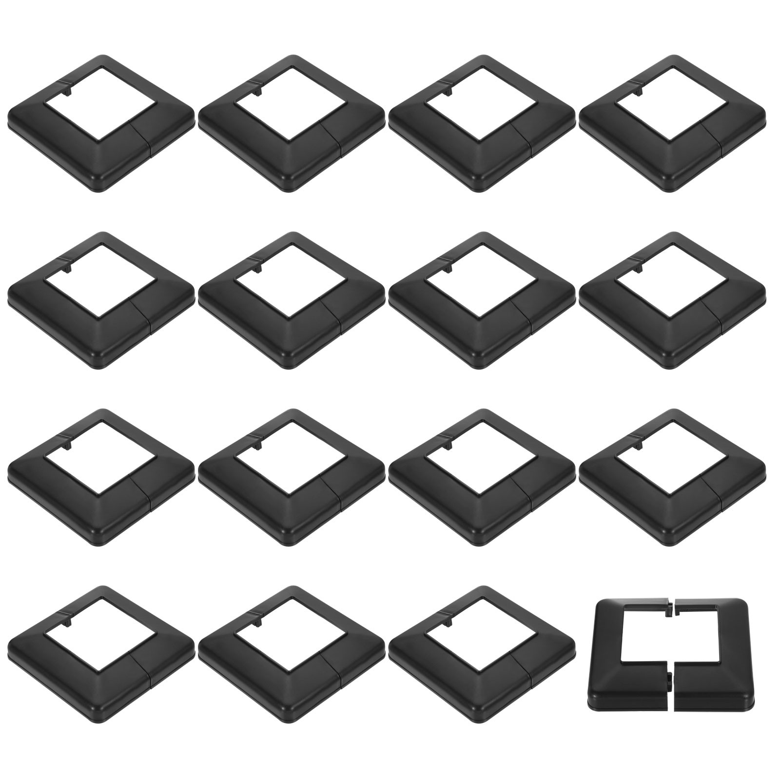 Post Skirt, 16pcs 100x100mm Plastic Base Cover Trim Skirt,165x165mm(Overall)