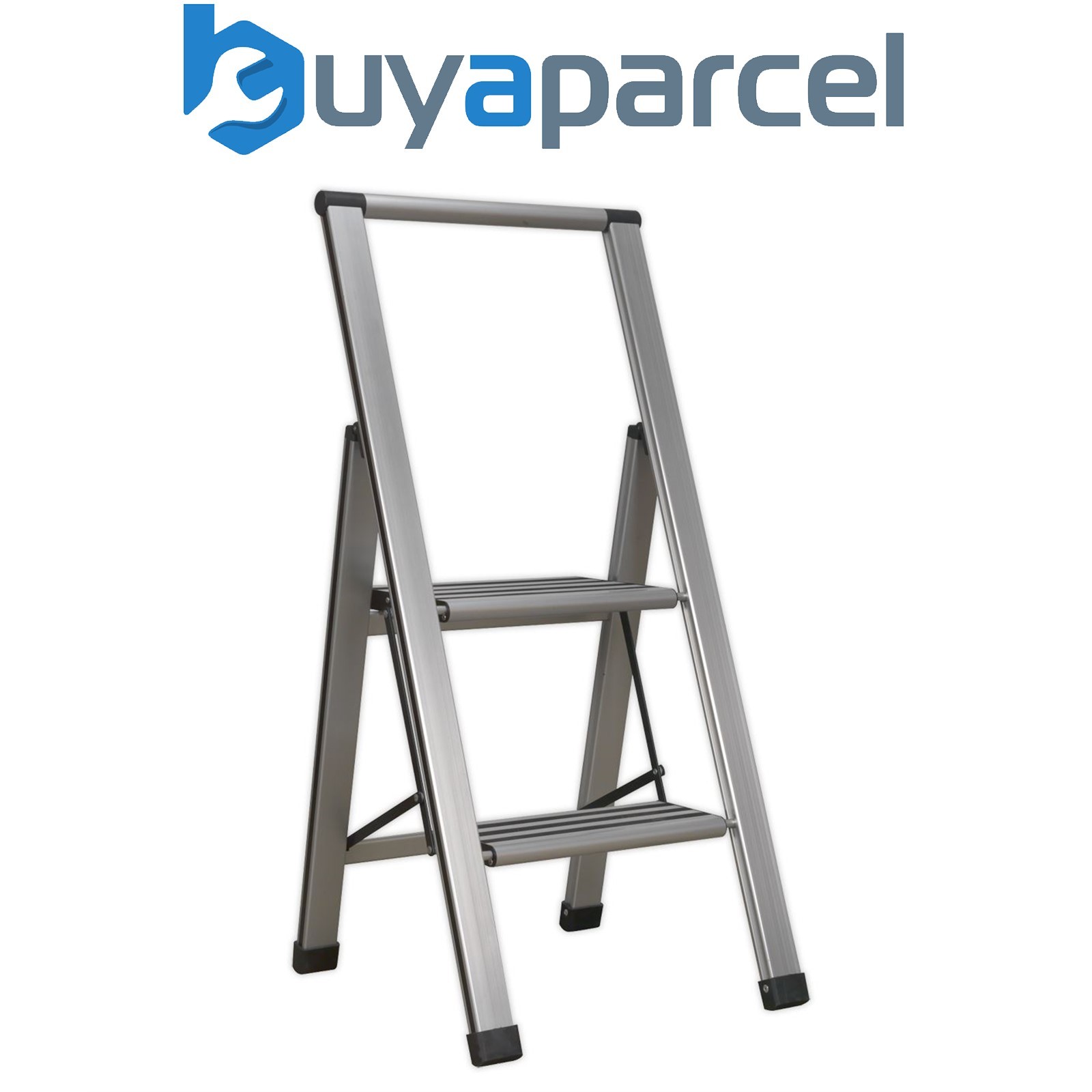 Sealey APSL2 Professional Folding Step Ladder 2-Step Aluminium 150kg Capacity