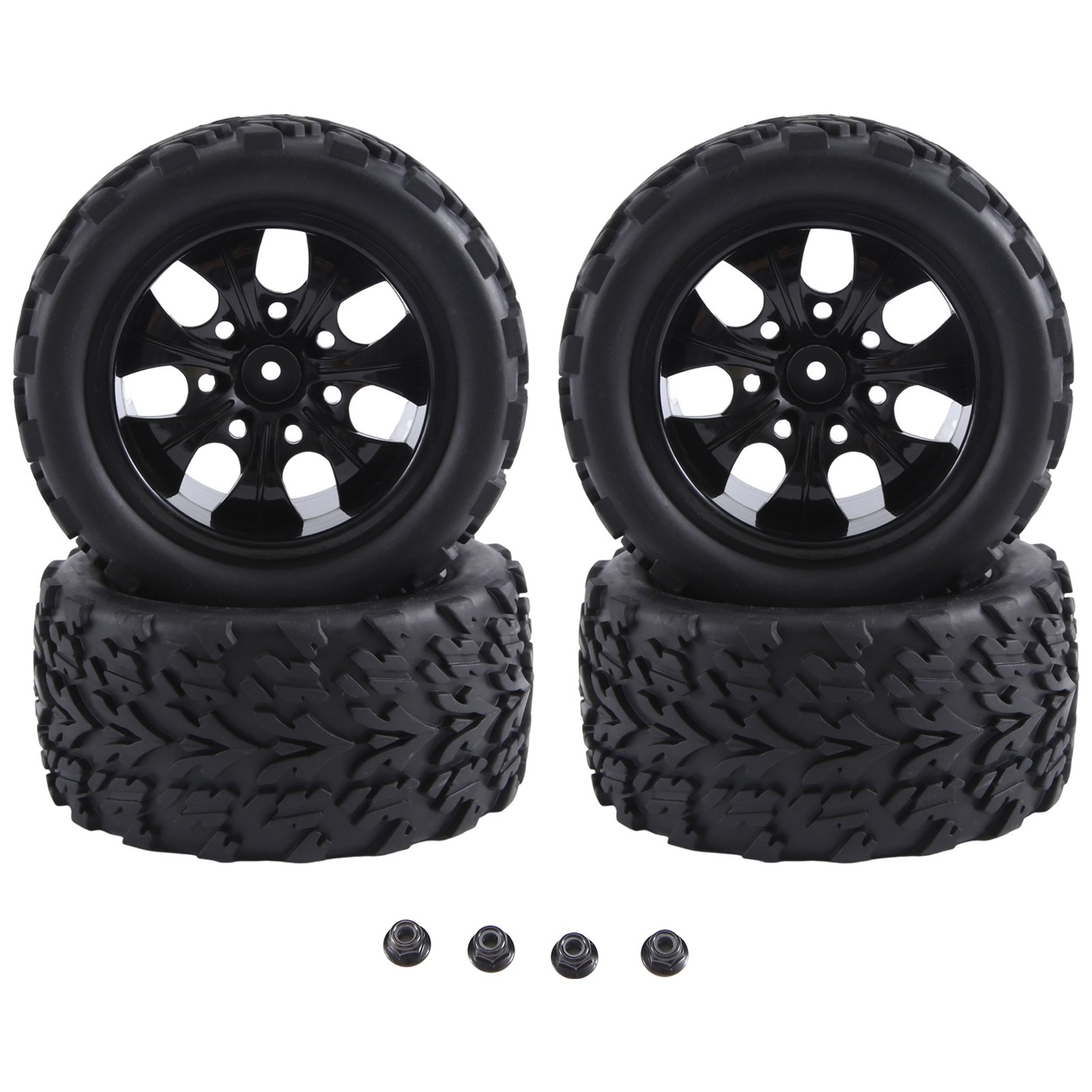 12mm Hex 1/10 RC Truck Wheels and Tires for  2Wd VXL ,A V7D4