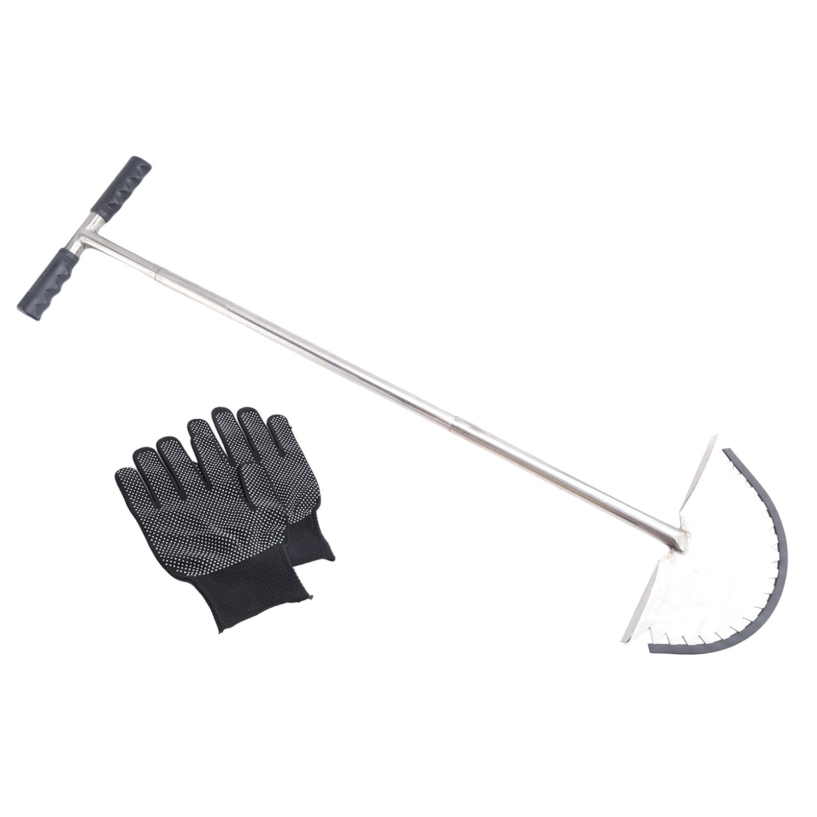 Garden Trimming Scraper Half Shape T-Grip Handle Serrated Manual Trimmer2955