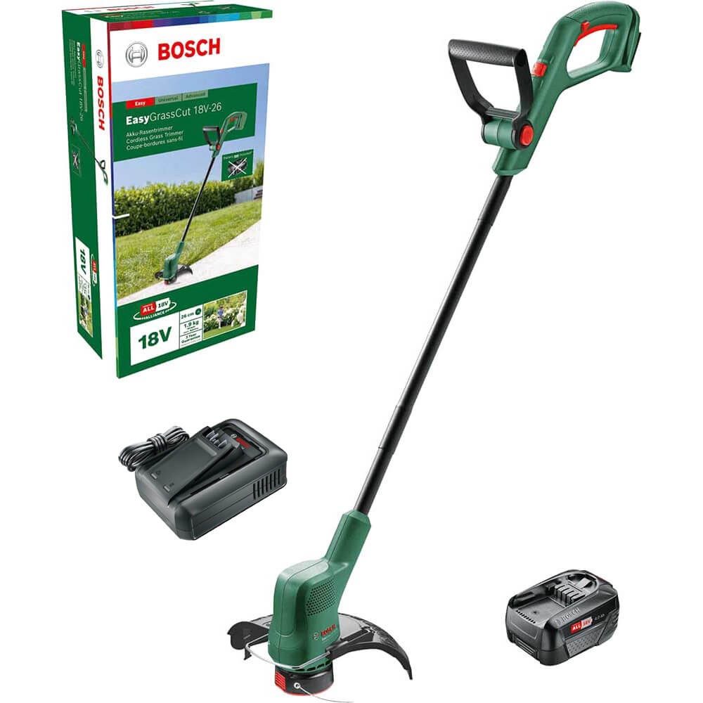 Bosch EASYGRASSCUT 18V-26 P4A 18v Cordless Grass Trimmer and Edger 260mm 1 x 4ah