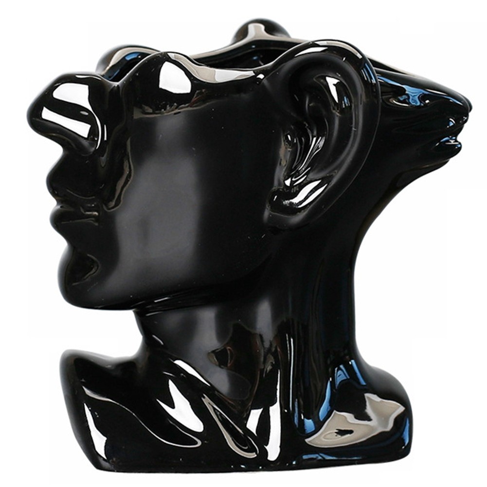 2X(Portrait Statue Vase Planter Nordic Flower Pot Ceramic Indoor Desktop8463