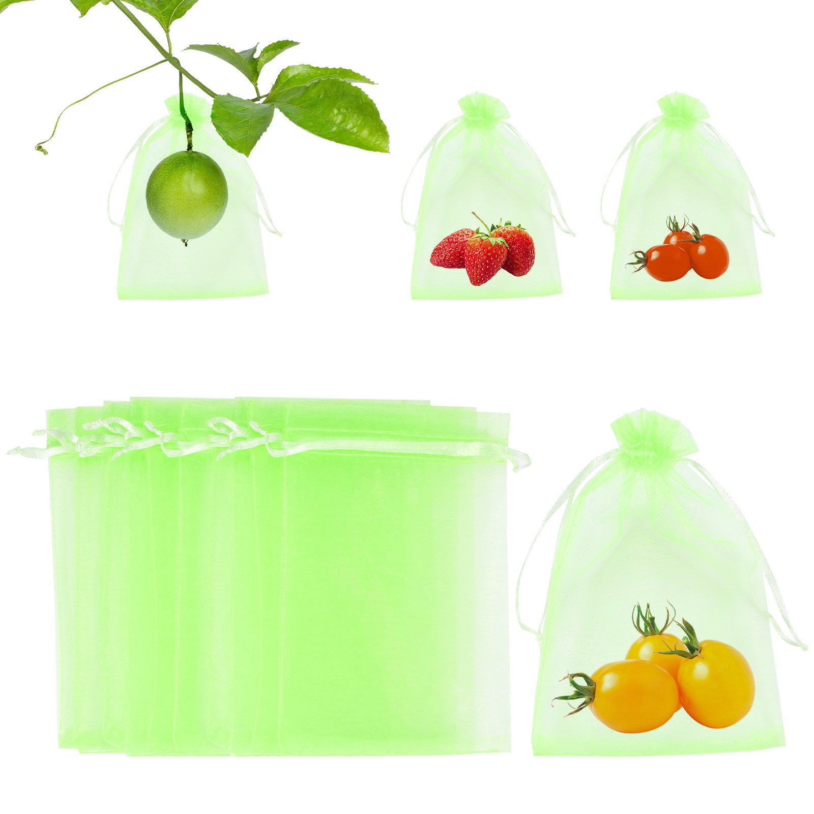 200 Pcs Fruit Protection Bag - 4x6 Inch Fruit Bag Apply to Plants(Green)