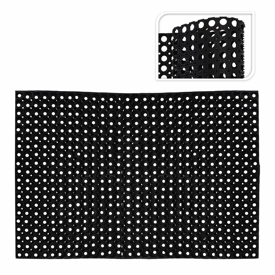 Gummi-Türmatte 120x80x1, 2cm Black Doormat Doormats Foot Mats