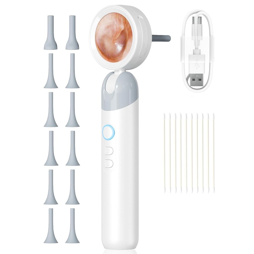 Ear Otoscope with 1080P Camera and 4 LED Lights 1.38inch IPS Display Ear2608