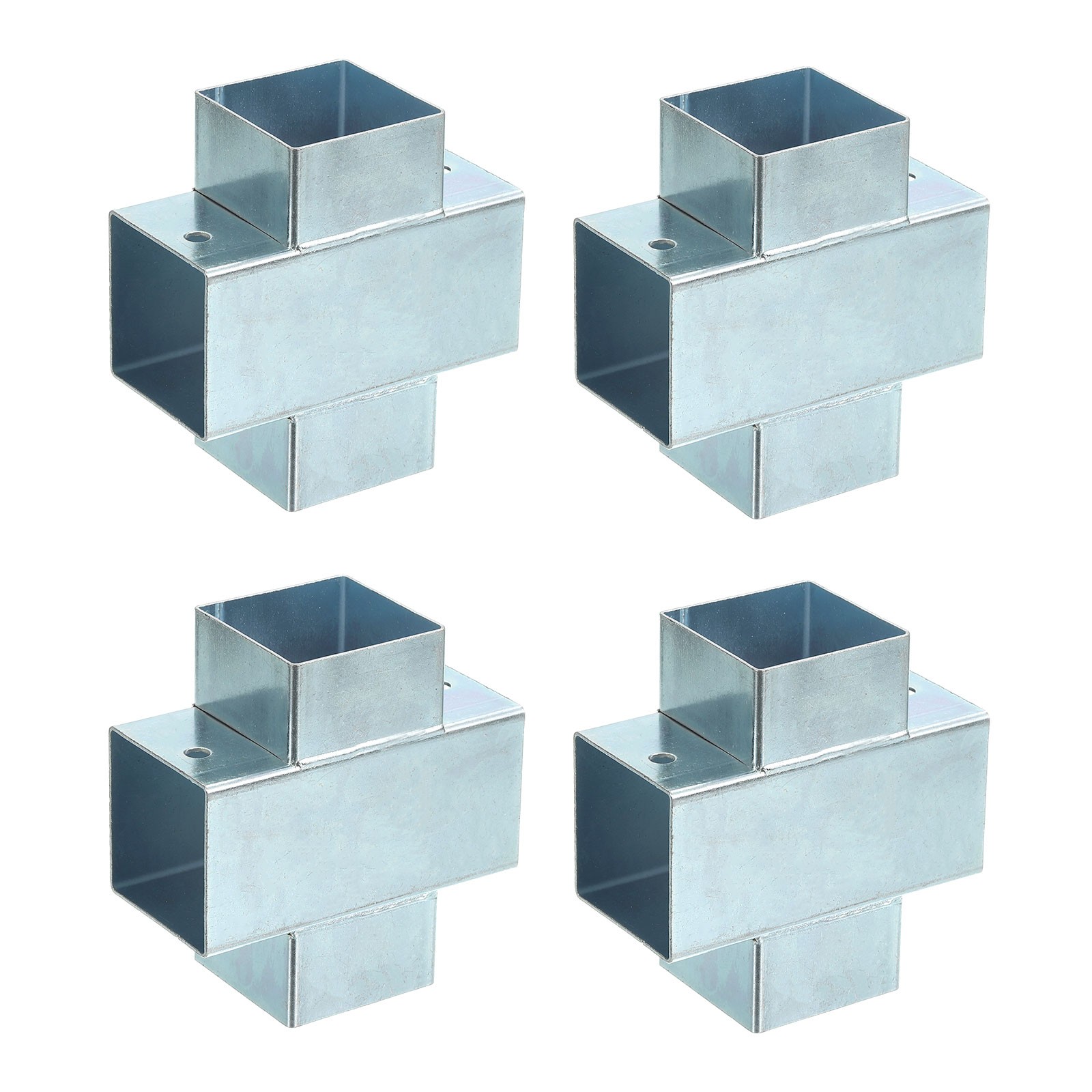 4-Way Gazebo Brackets Kit, Tube Cross Clamp for 1.6" x 1.6" Lumber (4 Pack)