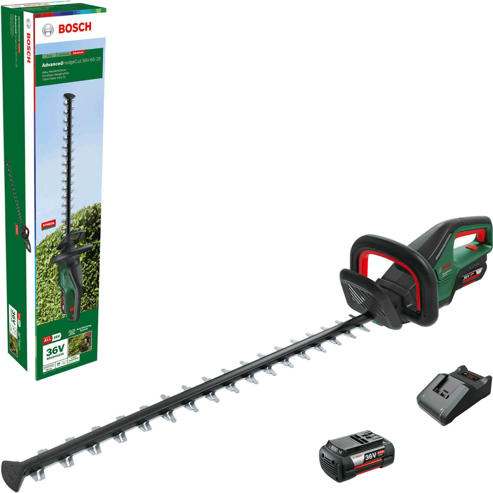 Bosch ADVANCEDHEDGECUT 36V-65 36v Cordless Brushless Hedge Trimmer 650mm 2 x 4ah