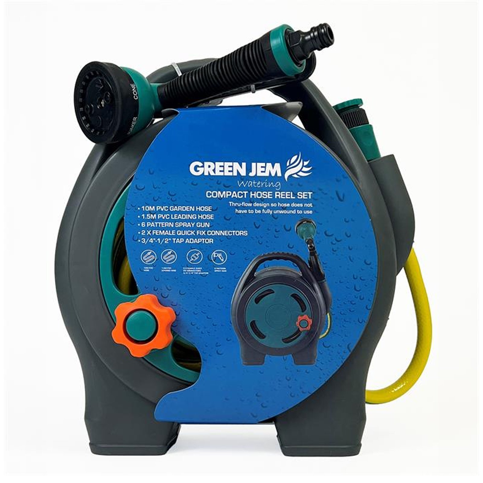 Green Jem Compact Hose Reel Set