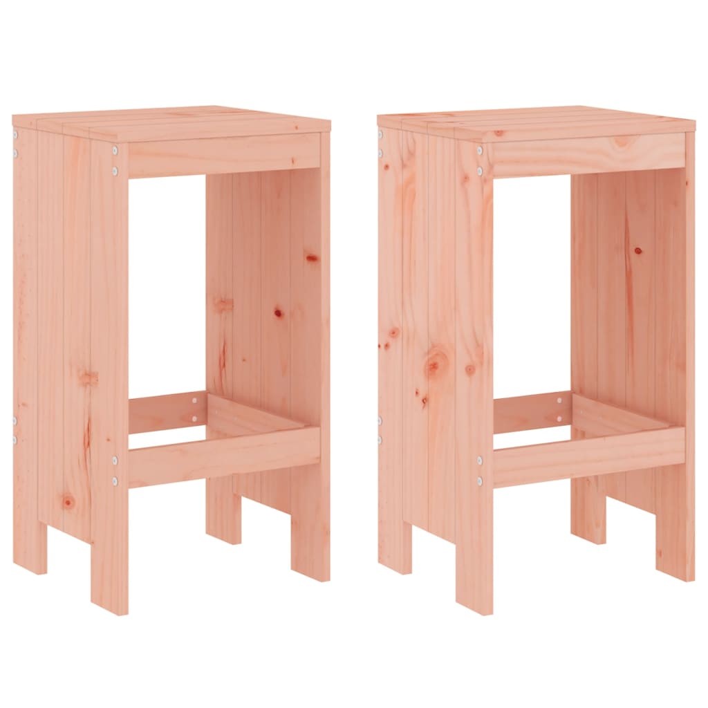 Bar Stools Garden Stool Outdoor Wooden Chair 2 pcs Solid Wood Douglas vidaXL