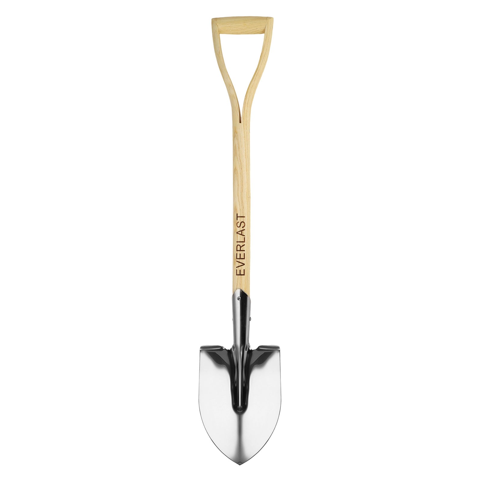 Digging Shovel 33.5" Round Spade Shovel with Wooden Handle