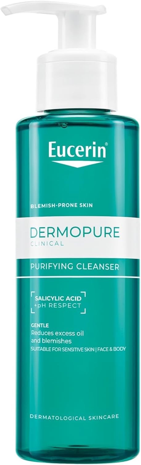Eucerin Dermopure Clinical Purifying Cleanser 200ml, Facial Cleanser with Salic