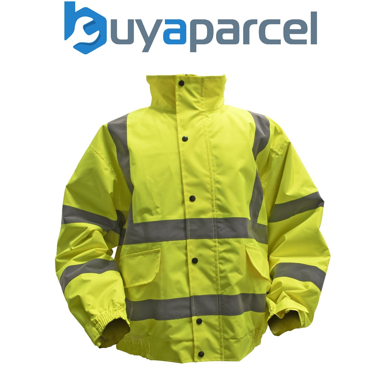 Sealey 802L Worksafe&reg; Hi-Vis Yellow Jacket with Quilted Lining, Elasticated