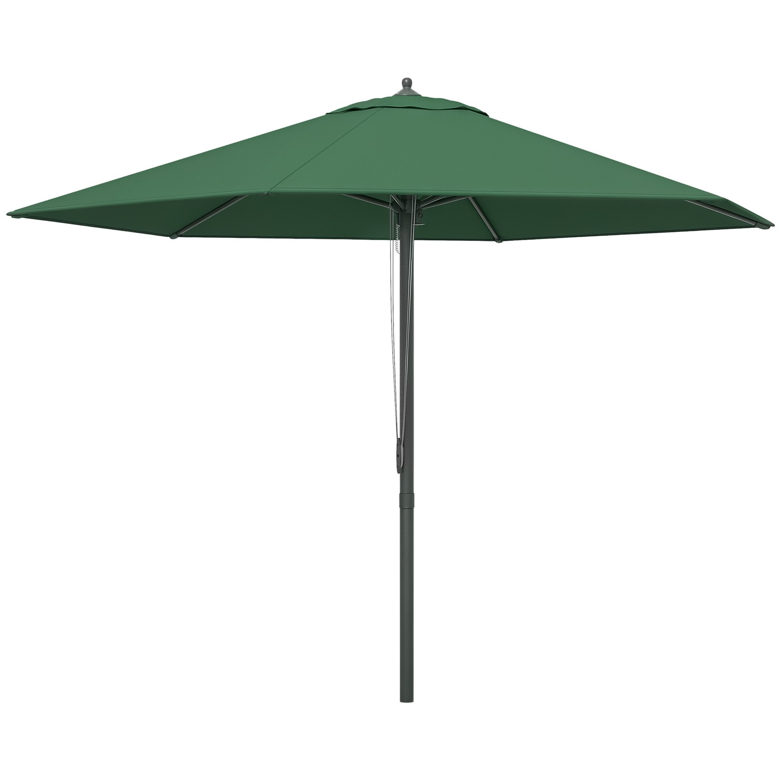 Outsunny 2.8m Patio Umbrella Parasol Outdoor Table Umbrella 6 Ribs Green
