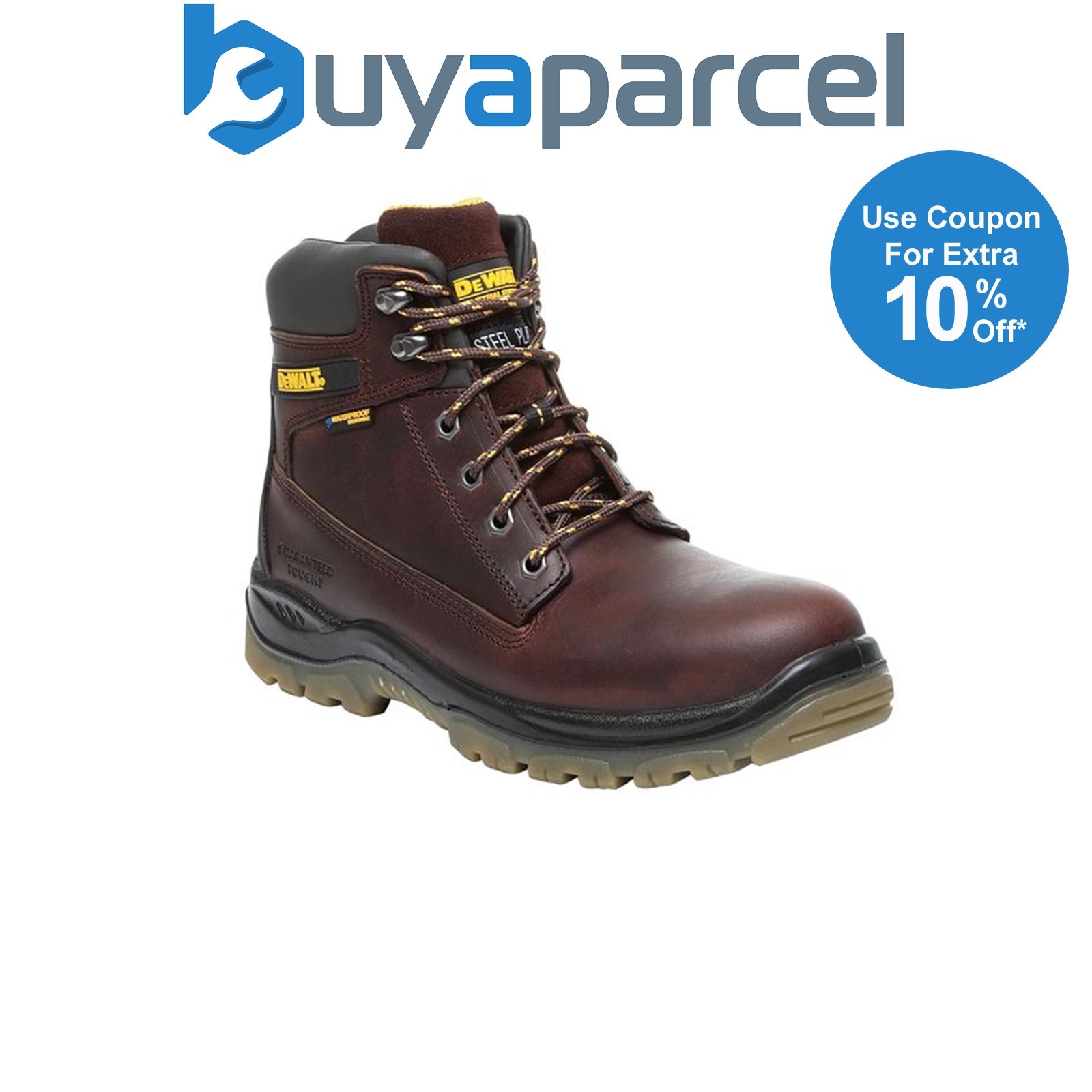 DEWALT DEWTITANIUMTAN6 Titanium S3 Safety Boots Tan UK 6 EUR 39 DEWTITAN6T