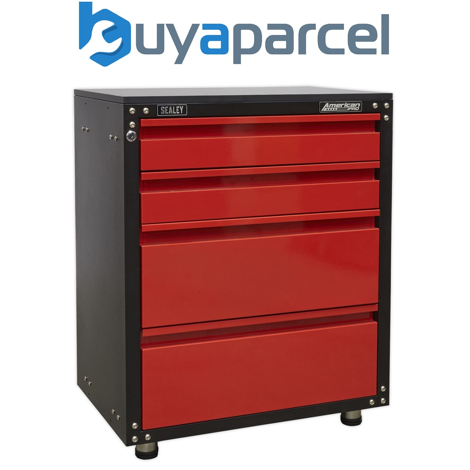 Sealey APMS84 American PRO&reg; Modular Cabinet with Worktop 4 Drawer 665mm