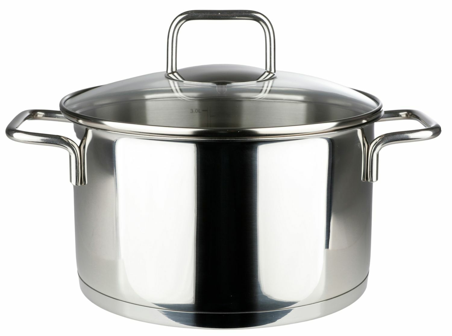 Edelstahl-Fleischtopf 3L Pot Casserole Induction Ovenproof