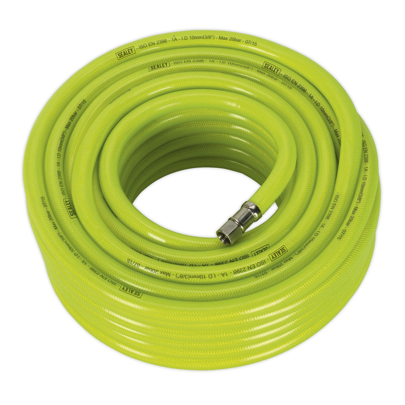 Sealey Air Hose High Visibility 20M x Ø10mm With 1/4"BSP - Part No. AHFC2038