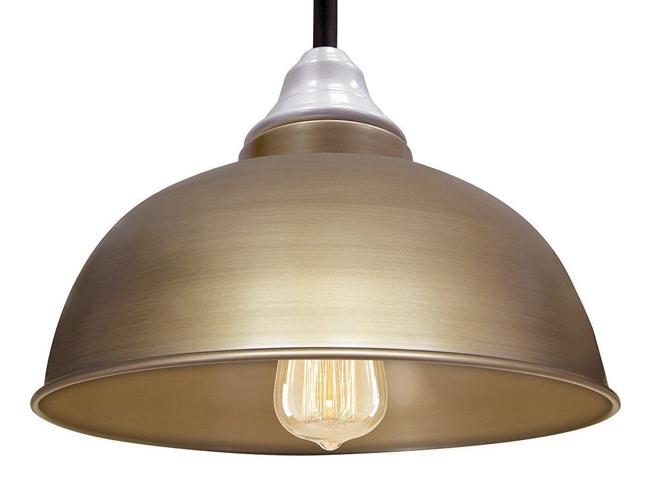 Vintage Retro Antique Industrial Brass Ceiling Pendant Shade Matt Gold M002
