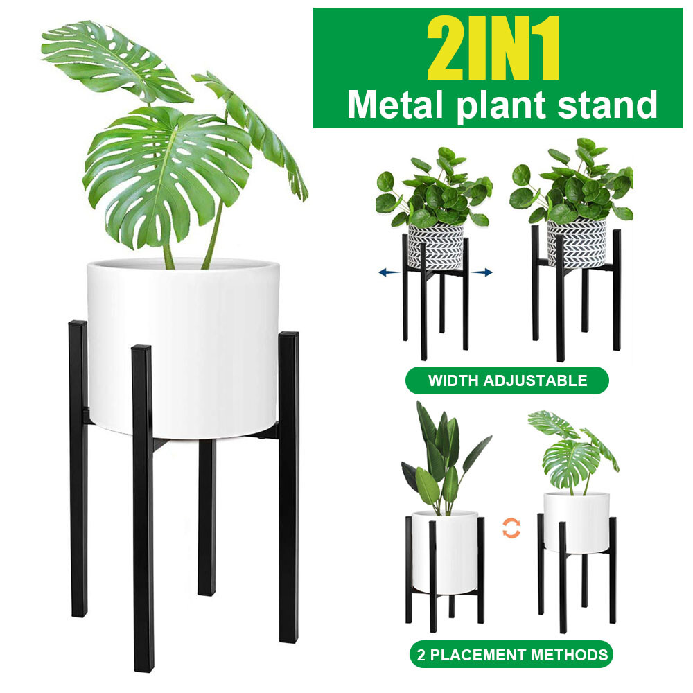 Metal Plant Pot Stand Extendable Flower Display Shelf Indoor Outdoor Garden UK