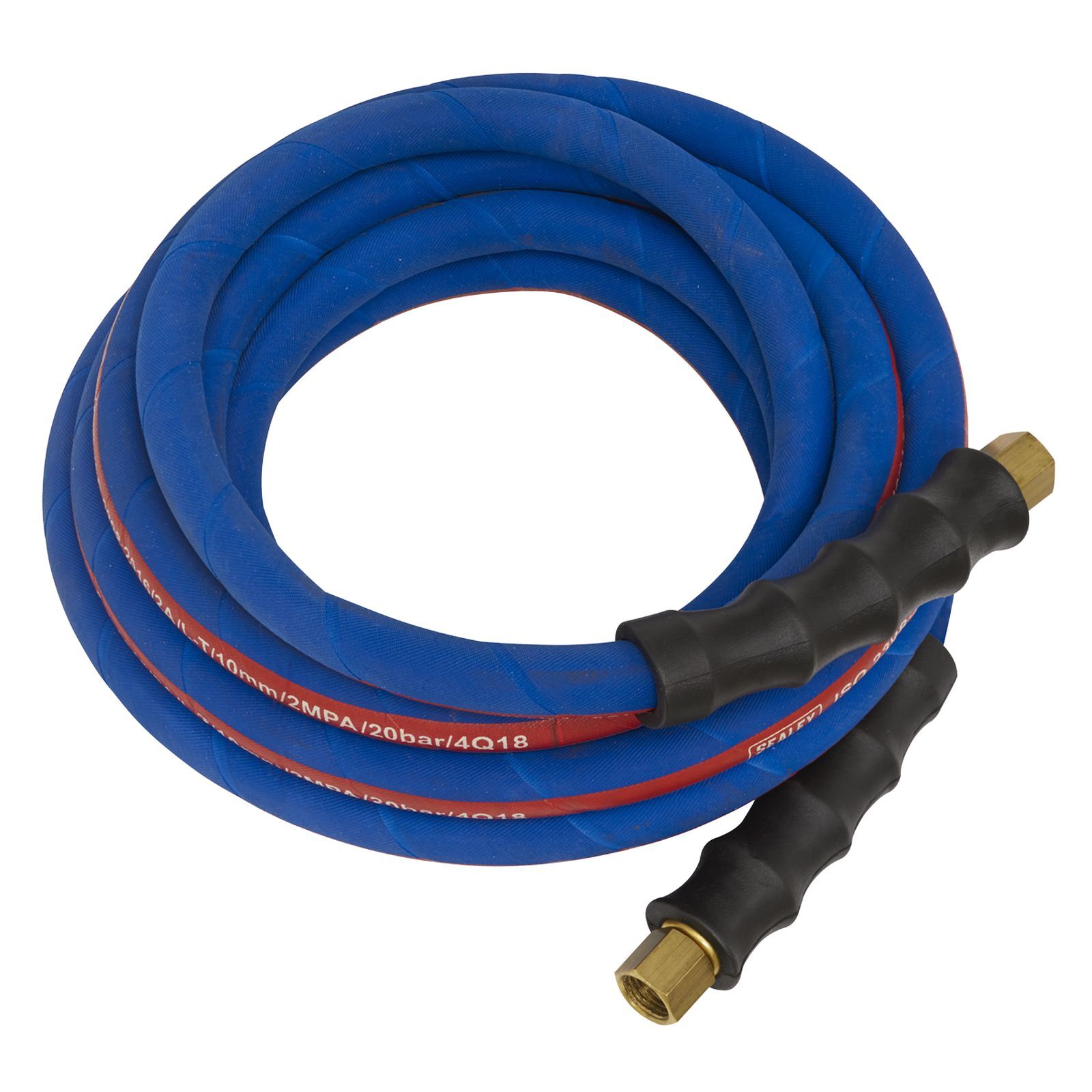 Sealey Air Hose 5Mtr x Ø10mm with 1/4"BSP Unions Extra Heavy Duty Air Tool