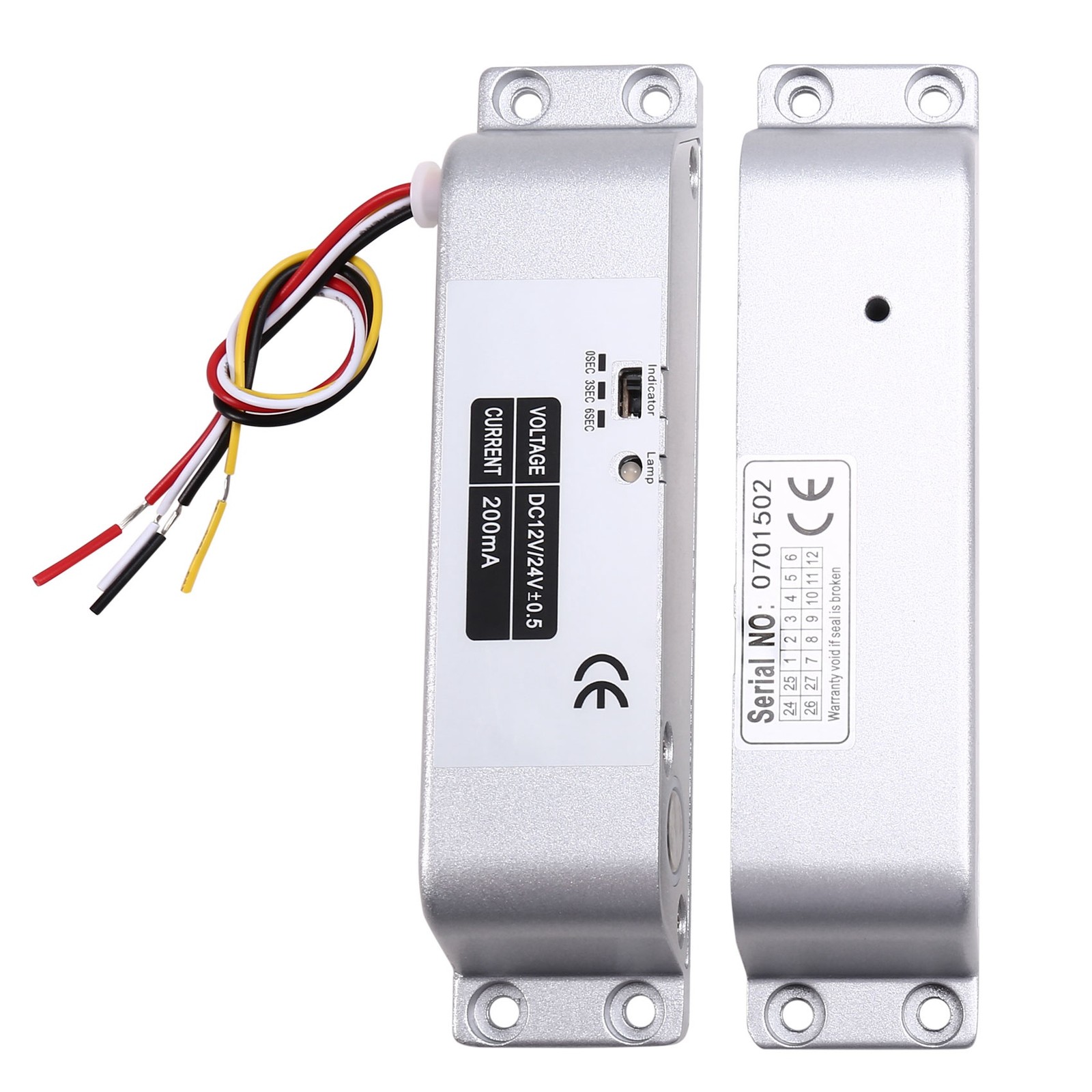 Electric Drop 4 Wires DC12V Electronic Mortise Locks Wooden Door3294