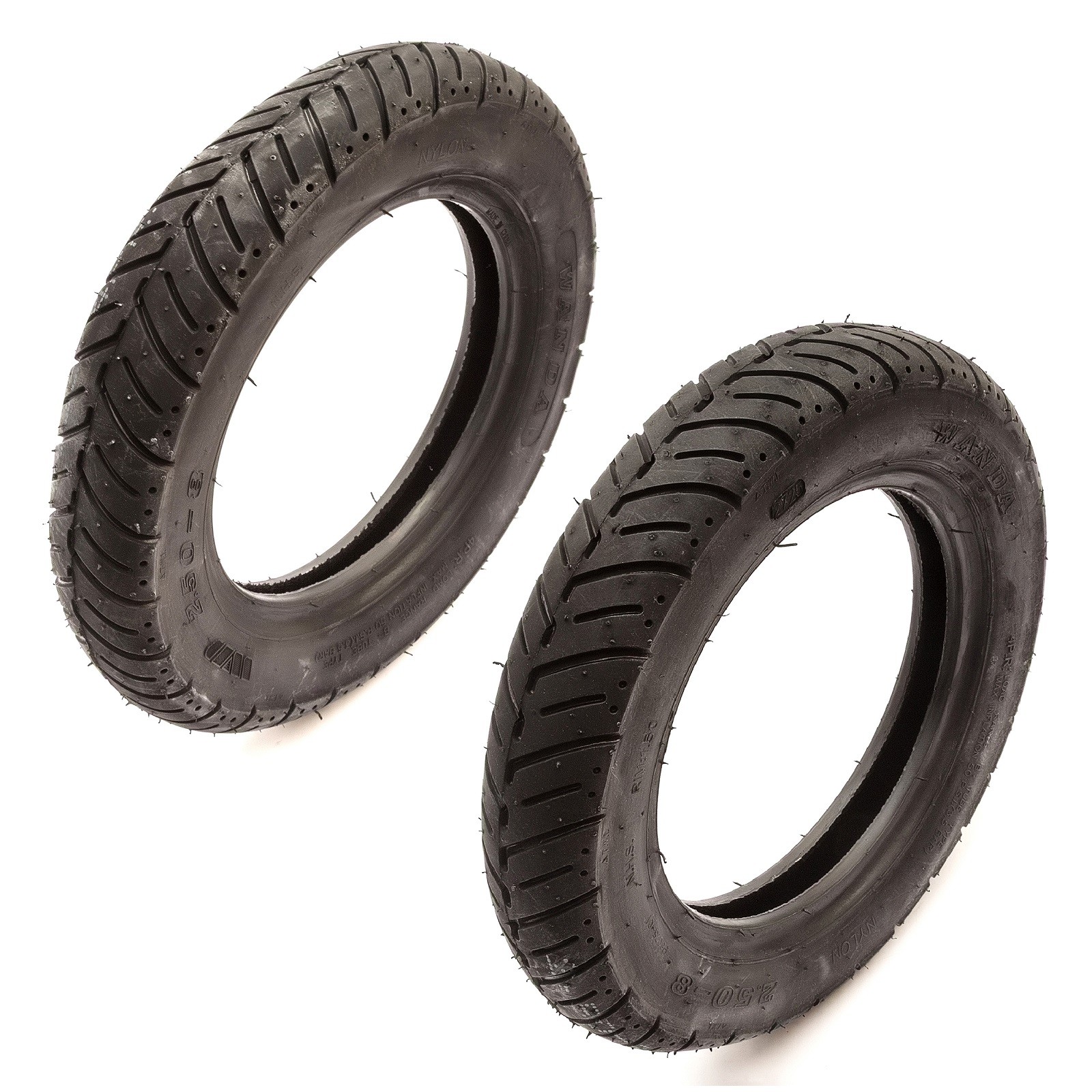 2x Tyre 2.50-8 Black Road Tread 4 Ply 8 Inch Wheel Mobility Scooter Power Chair
