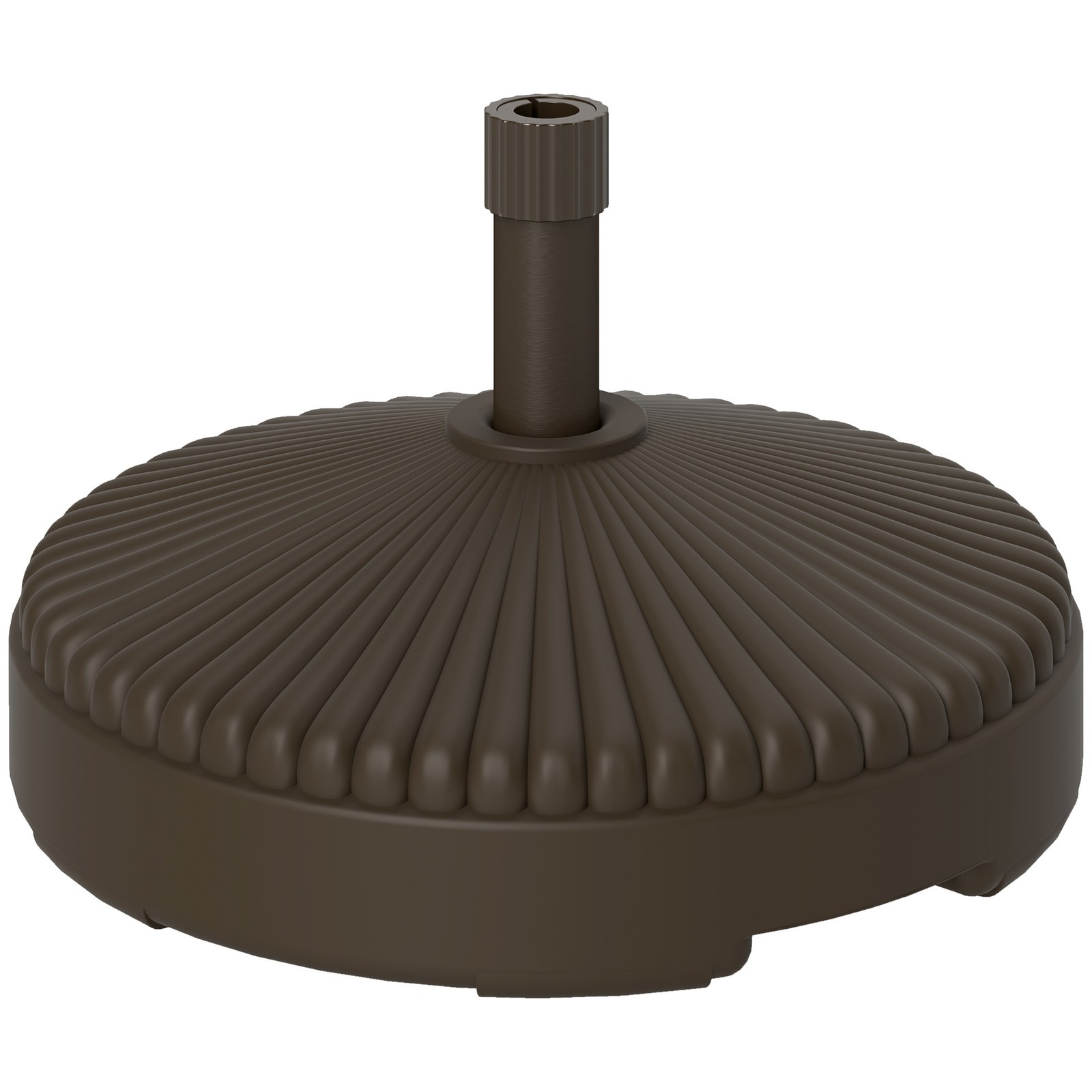 Outsunny Garden Parasol Base, 28kg Sand Filled, 23kg Water Filled, Brown
