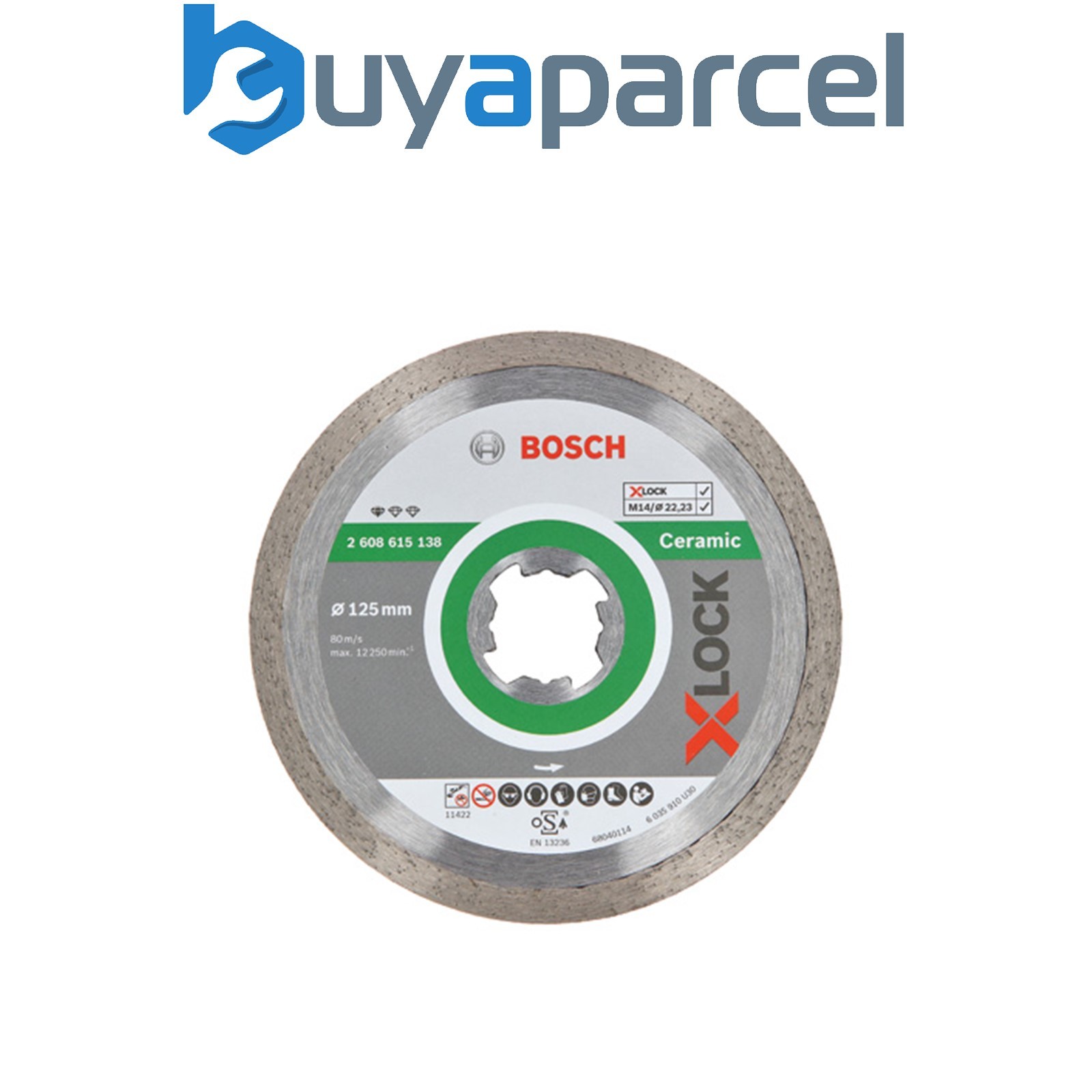 Bosch X-LOCK Standard Ceramic diamond cutting disc 125x 22.23x 1.6x 7 2608615138
