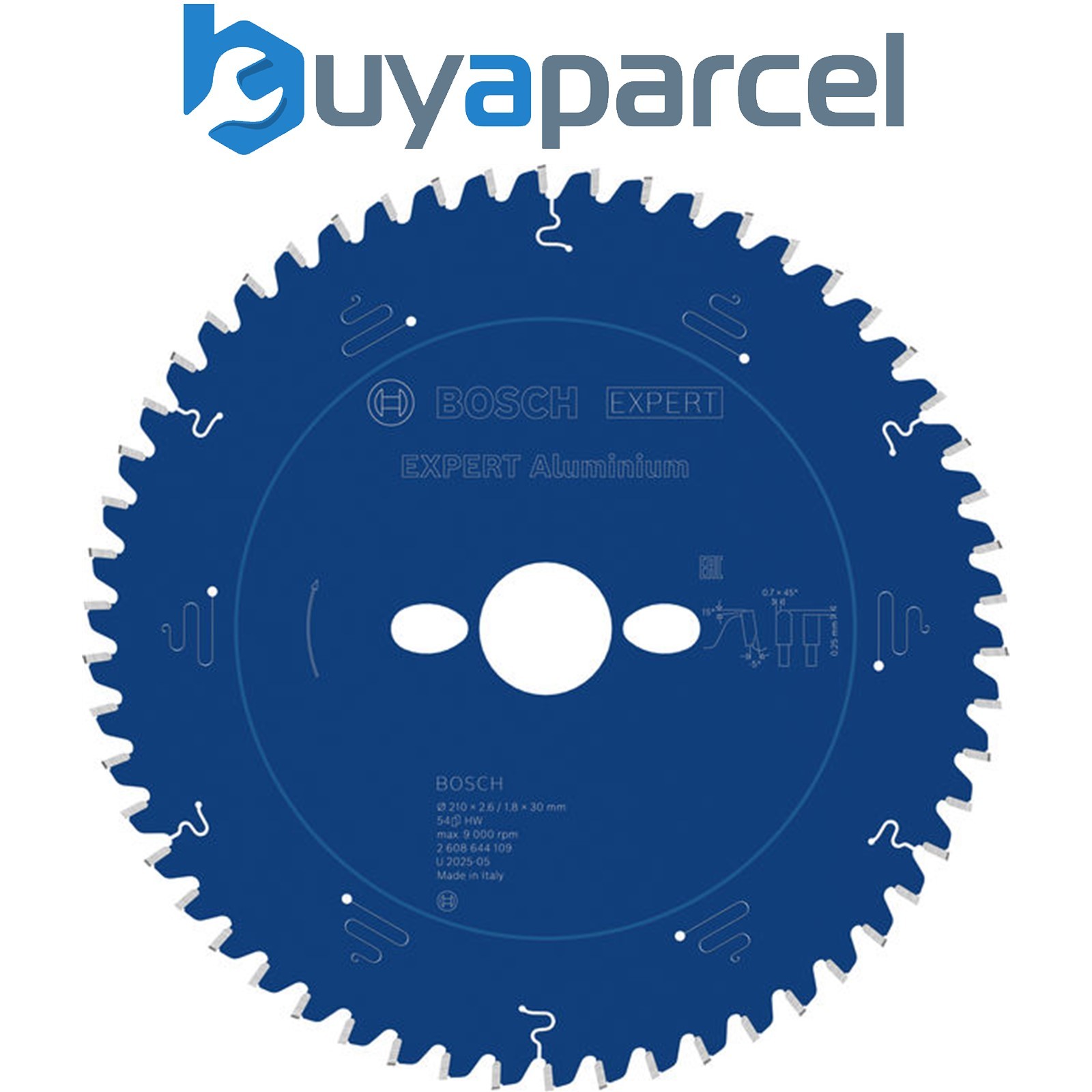 Bosch EXPERT Aluminium Circular Saw Blade 210 x 2.6/1.8 x 30 mm T54 2608644109