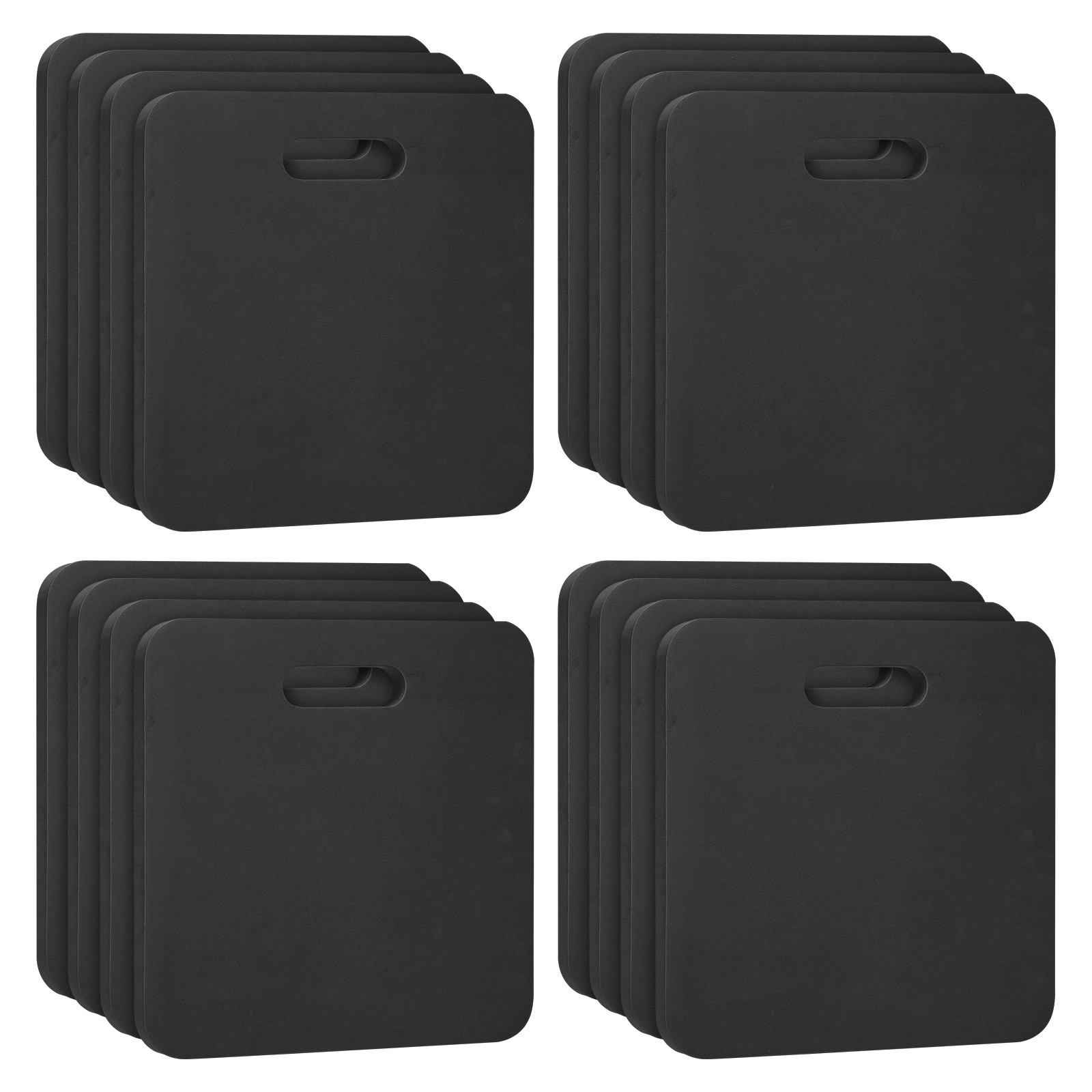 16pcs Portable Stadium Bleacher Seat Pad EVA Foam Cushion Kneeling Mat Black