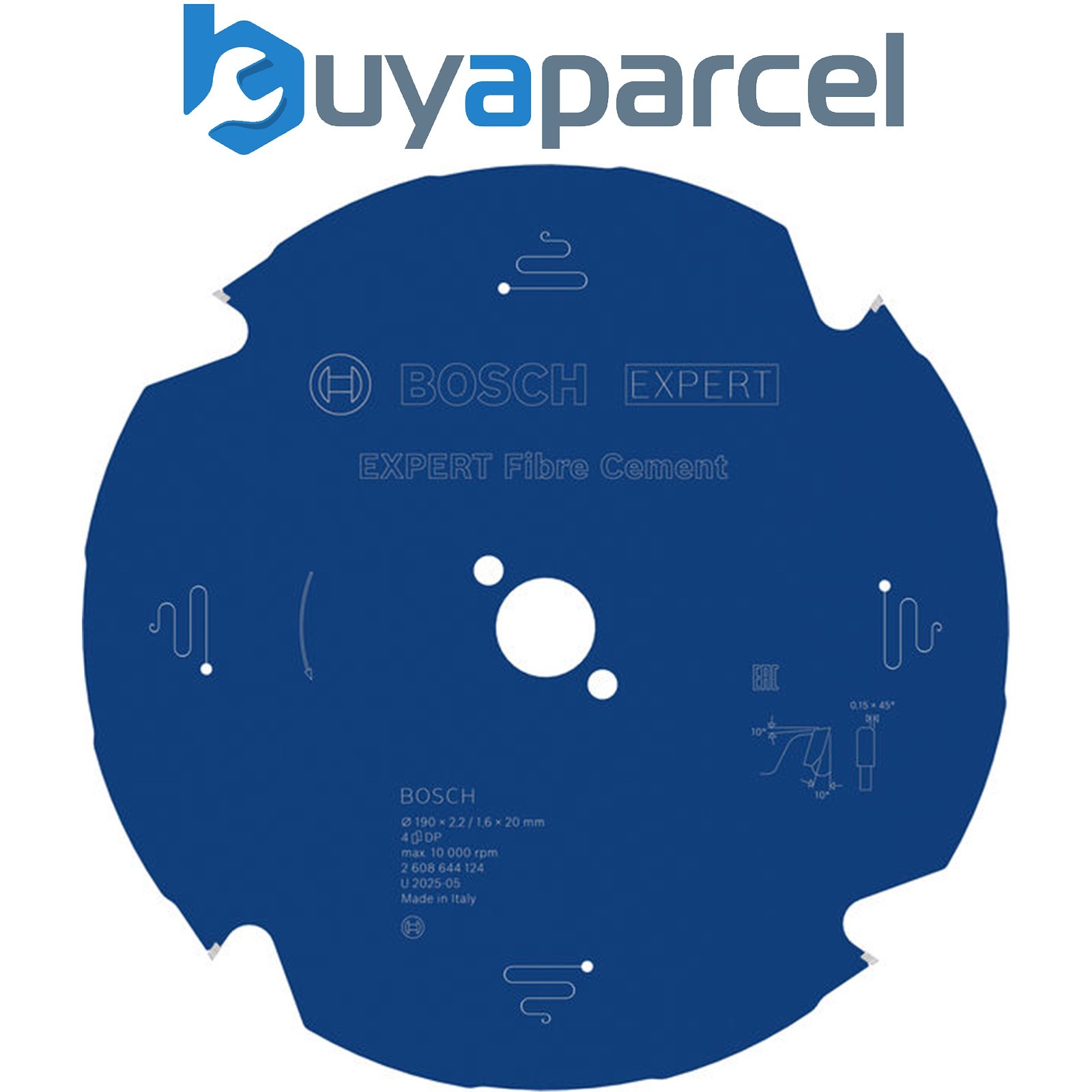 Bosch EXPERT Fibre Cement Circular Saw Blade 190 x 2.2/1.6 x 20 mm T4 2608644124