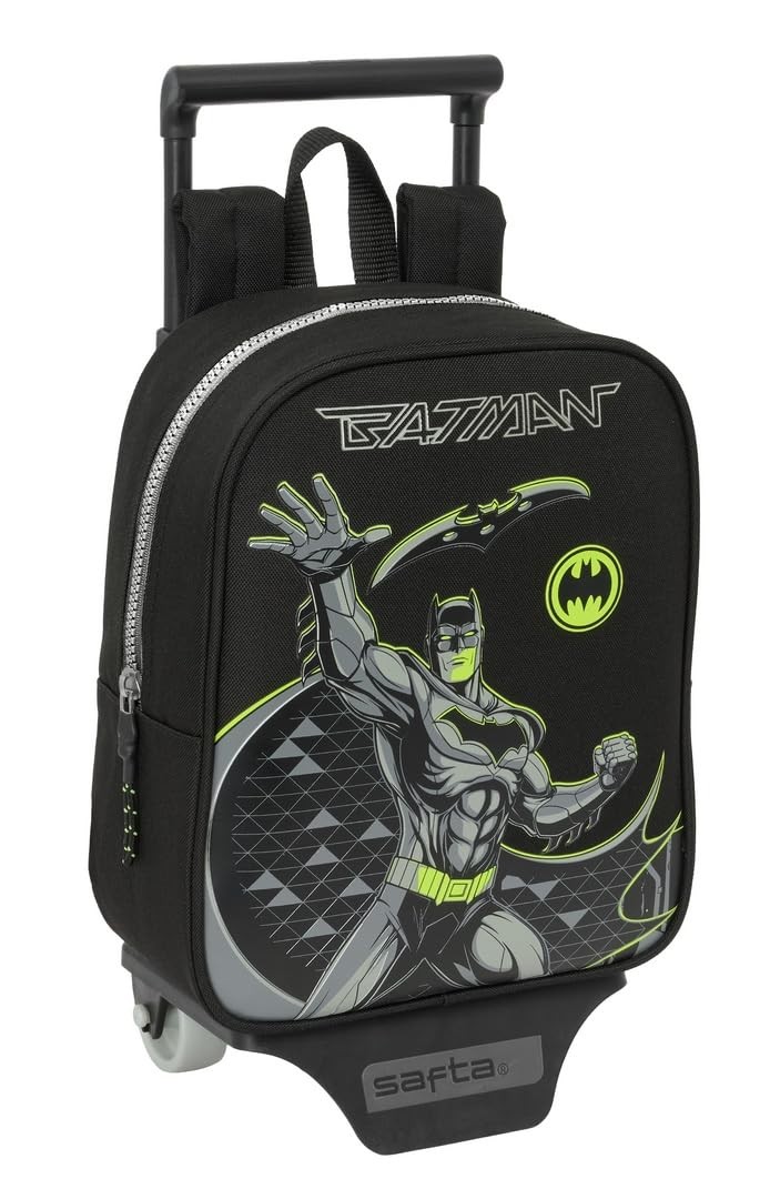Safta BATMAN GAME OVER - Nursery Backpack with Trolley, Ideal for Children of Di