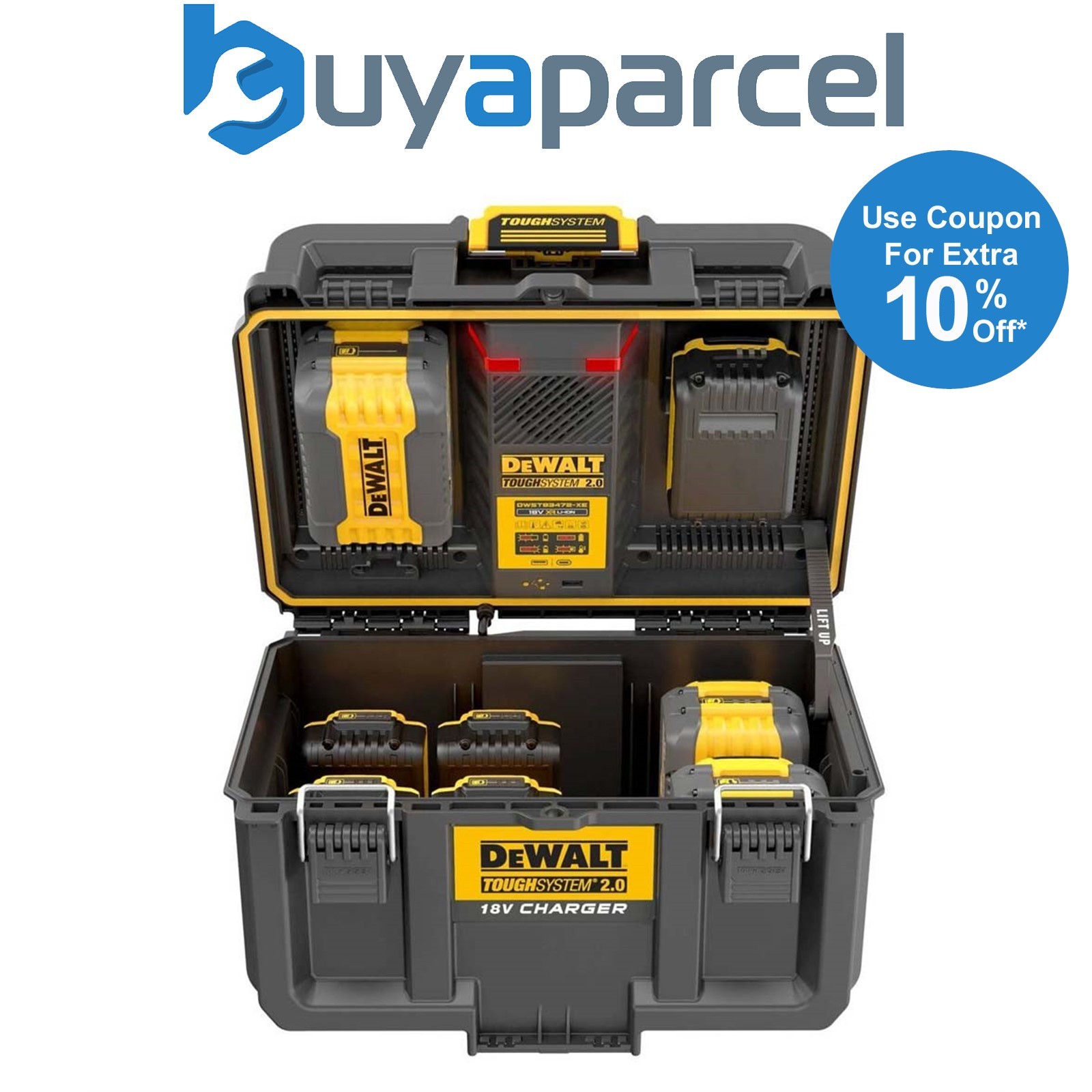 DeWalt DWST83470-GB Toughsystem 2.0 Battery Charger Box 18 / 54v XR USB Charge