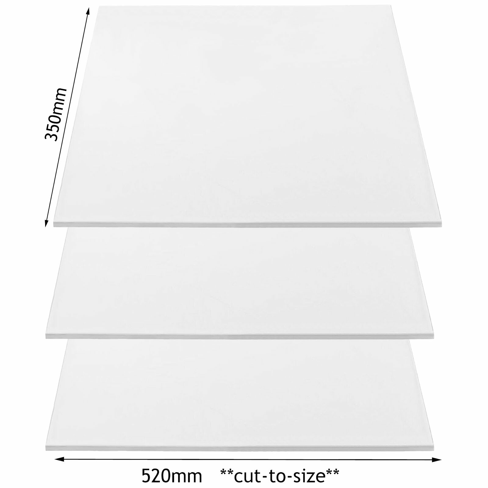 Shelf Crisper Cover Clear Cut to Size for BRANDT FAGOR LABCOLD Fridge x 3