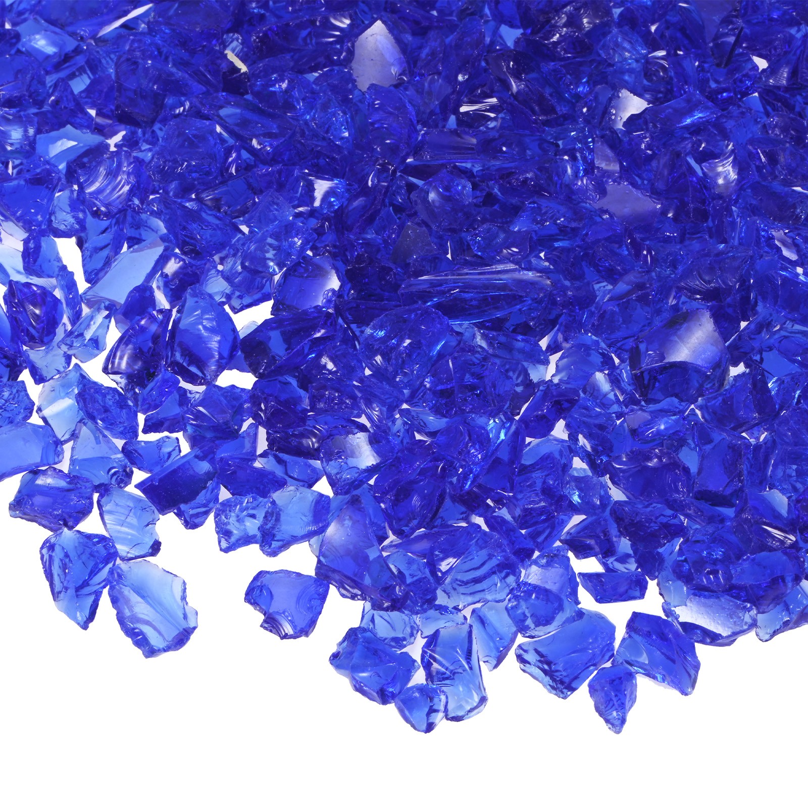 High Luster Fire Glass Gravel Stone 3-6mm, 900g/1.98-Pound [Dark Blue]