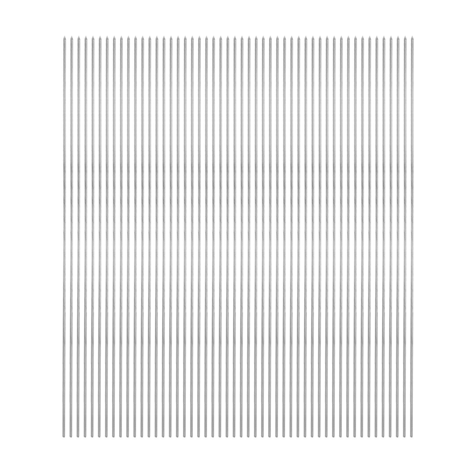 50pcs Kebob Skewers 38cm x 2.2mm Stainless Steel Round BBQ Grill Sticks