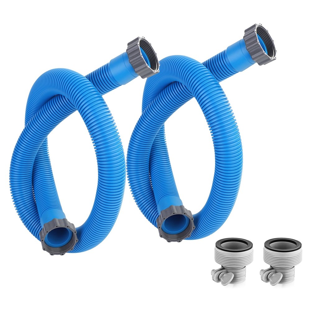 2X(2 Pcs 1.5 Inches 59 Inches Pool Hoses for Above Ground Pools with 2 Hose6268