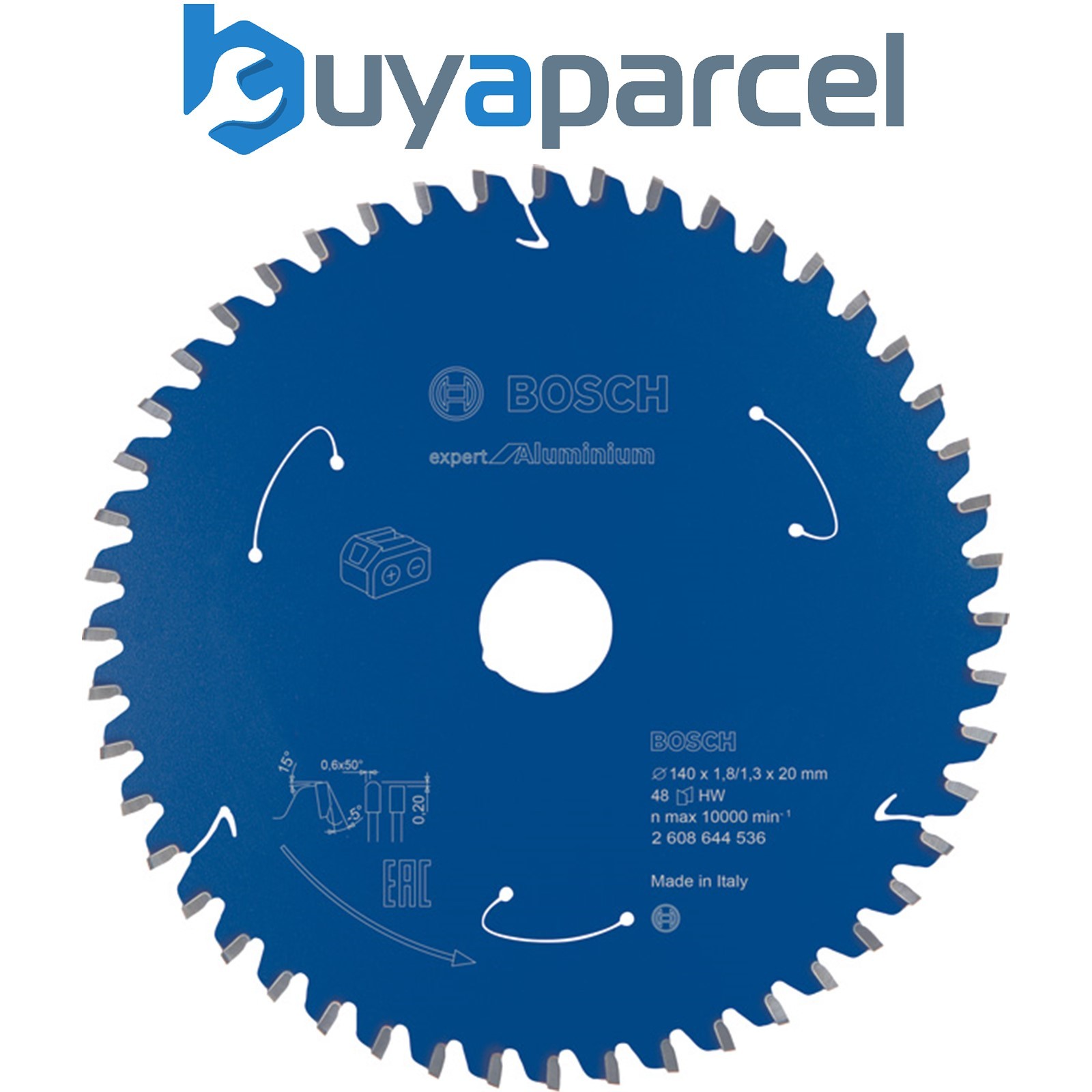 Bosch Expert for Aluminium Circular Saw Blade 140x1.8/1.3x20 T48 2608644536