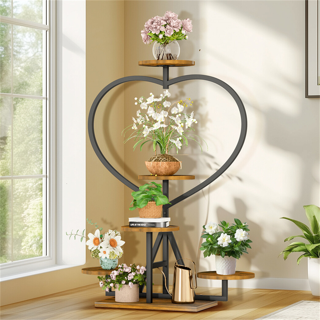 Heart-shaped Plant Stand Rustproof Stable Plant Stand Multiple Plant Rack Holder