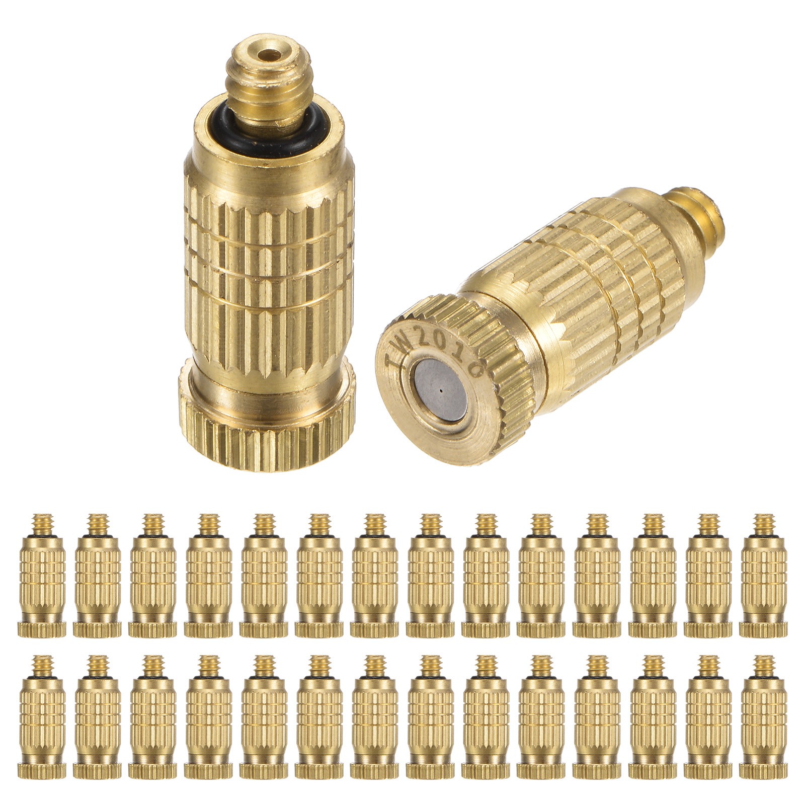 30-Pack Brass Misting Nozzles, 0.008"/0.2mm Misting System Parts [10/24 UNC]