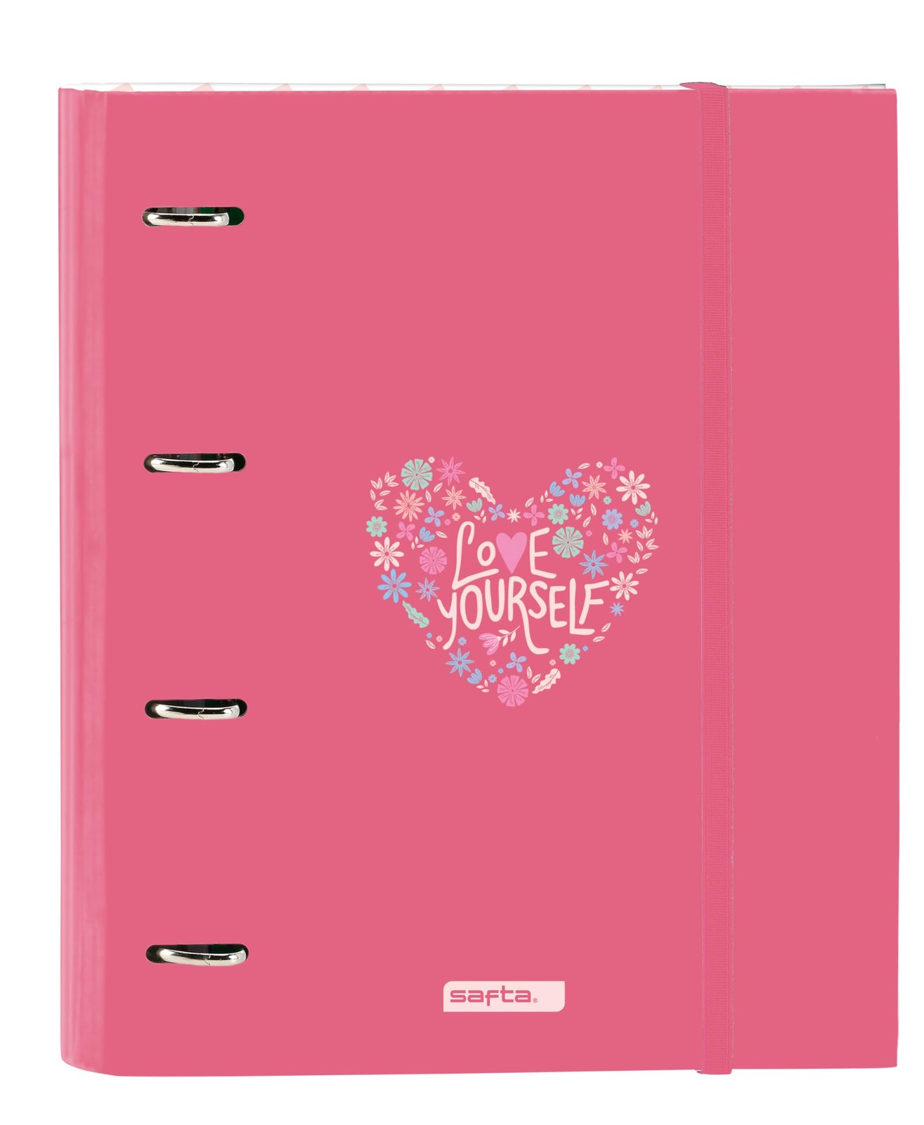 Safta FEELING – 4 Ring Binder 35 cm with 100 A4 Sheets, Ideal for Children of Di