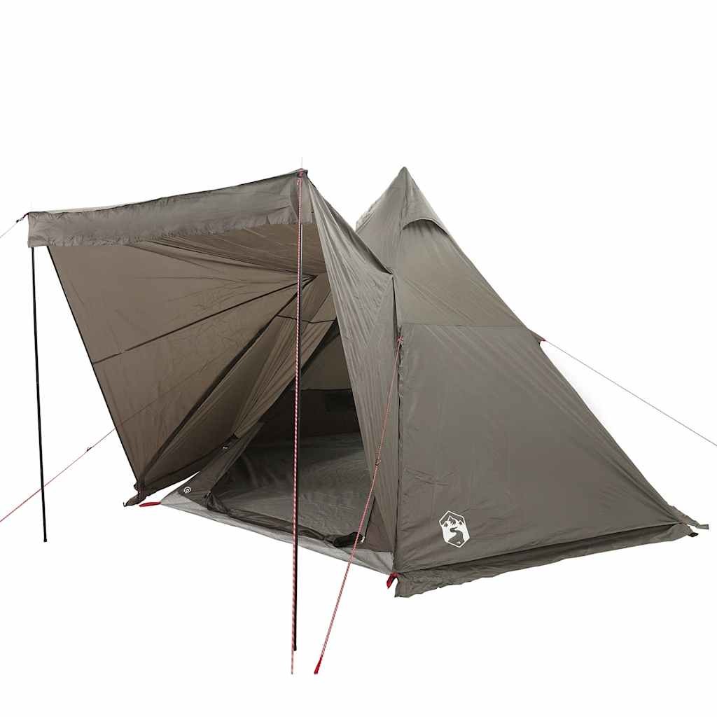 Family Tent Tipi 6-Person Lightweight Dome Brown Waterproof vidaXL