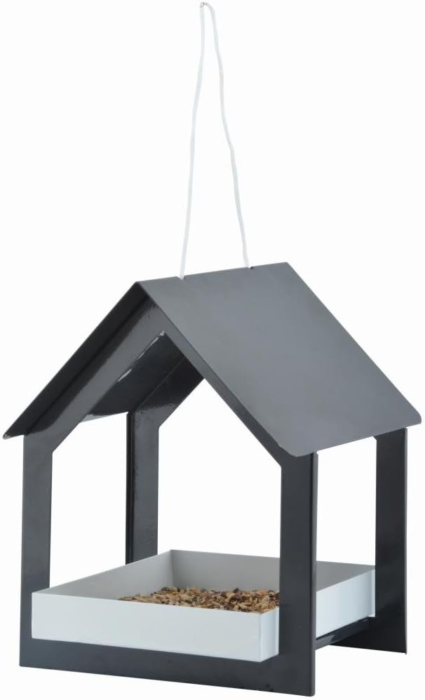 Fallen Fruits FB407 Ltd METAL HANGING BIRD TABLE Feeder Grey
