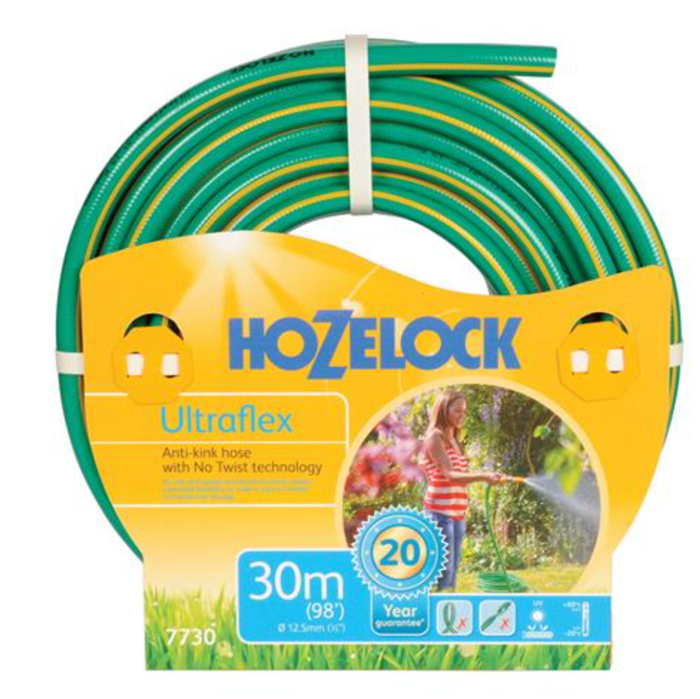 Hozelock 7730 ULTRAFLEX 30m - Garden Watering Irrigation Hose Pipe