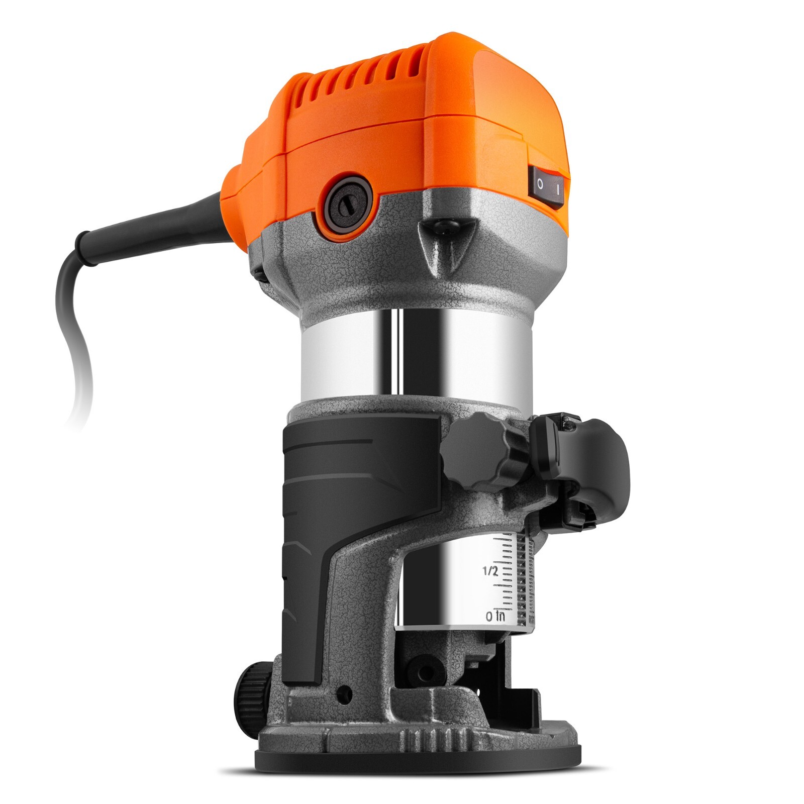 VonHaus - Compact Palm Router Saw 580W - Chuck Collet 1/4", 3/8" Trimmer Base