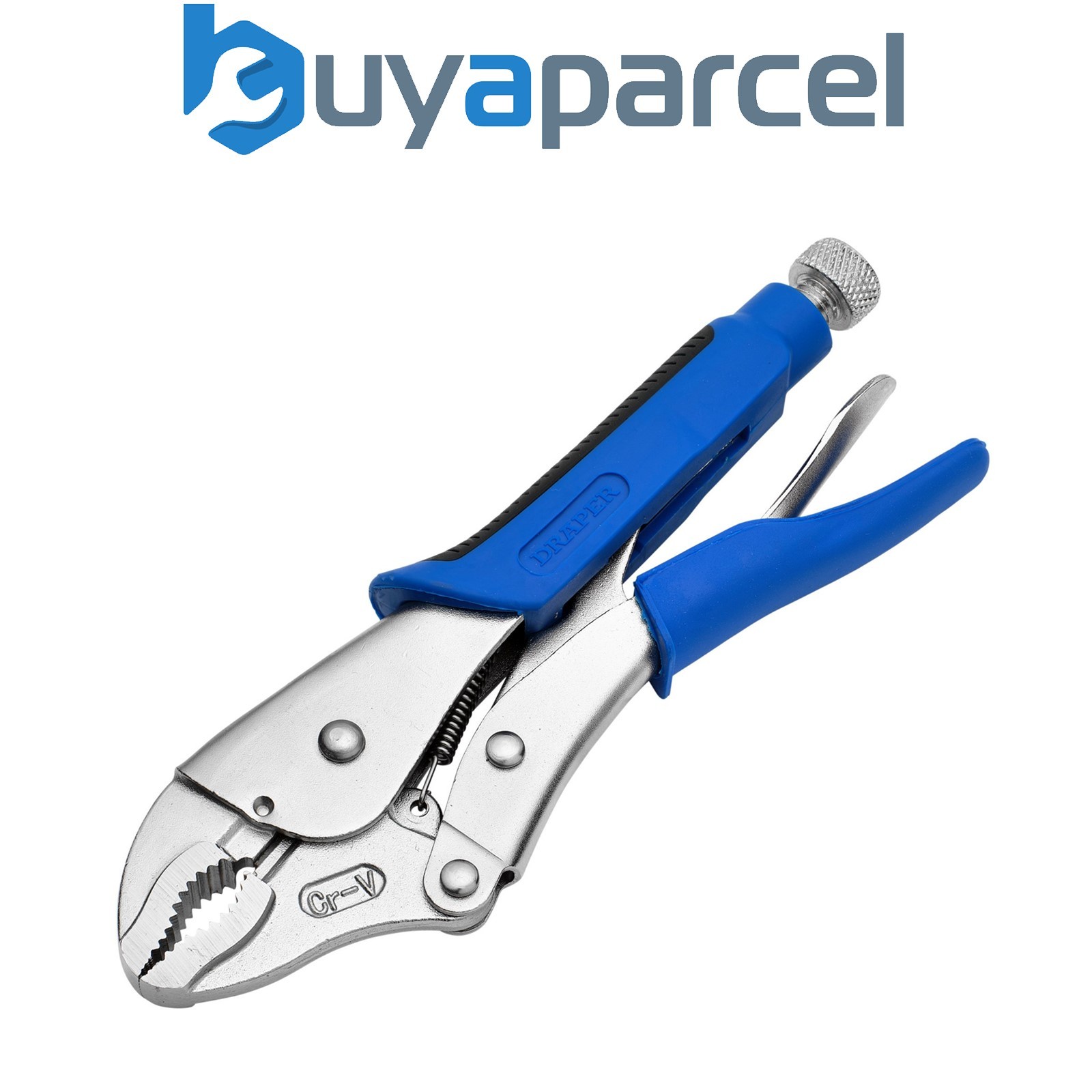 Draper 89124 Soft Grip Curved Jaw Self Grip Pliers, 220mm