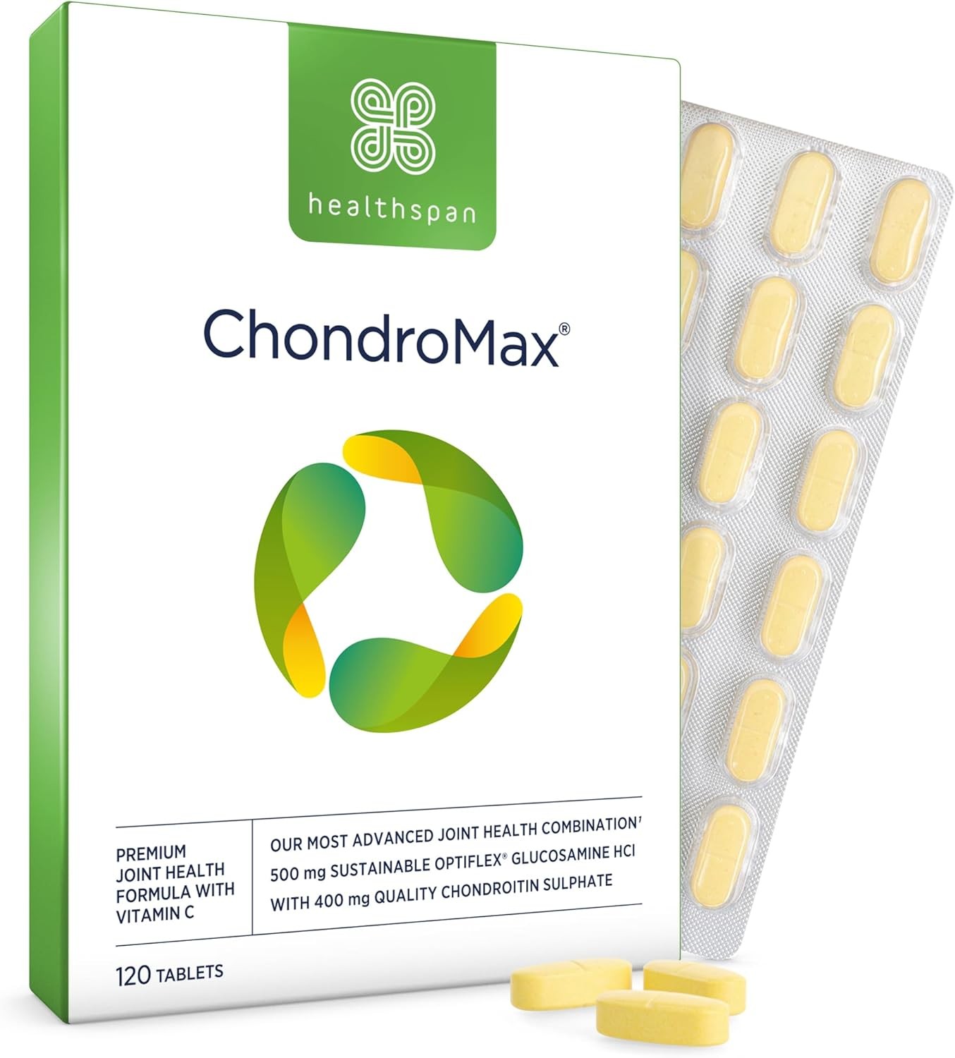 Healthspan High Strength Glucosamine & Chondroitin Joint Support | 500mg Optifl