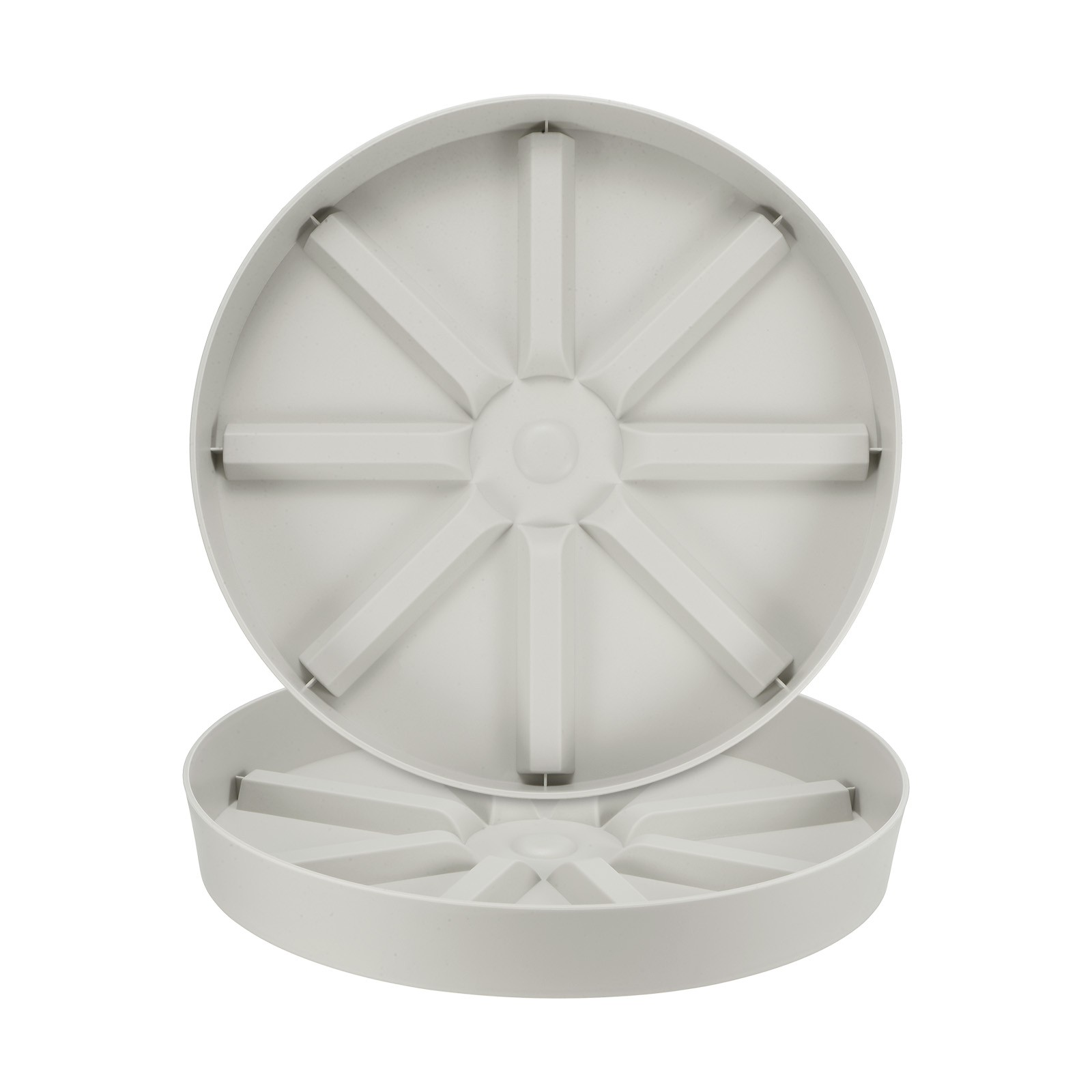 2-Pack Plant Saucer, 12 Inch Flower Pot Saucers for Indoor/Outdoor [Cream]