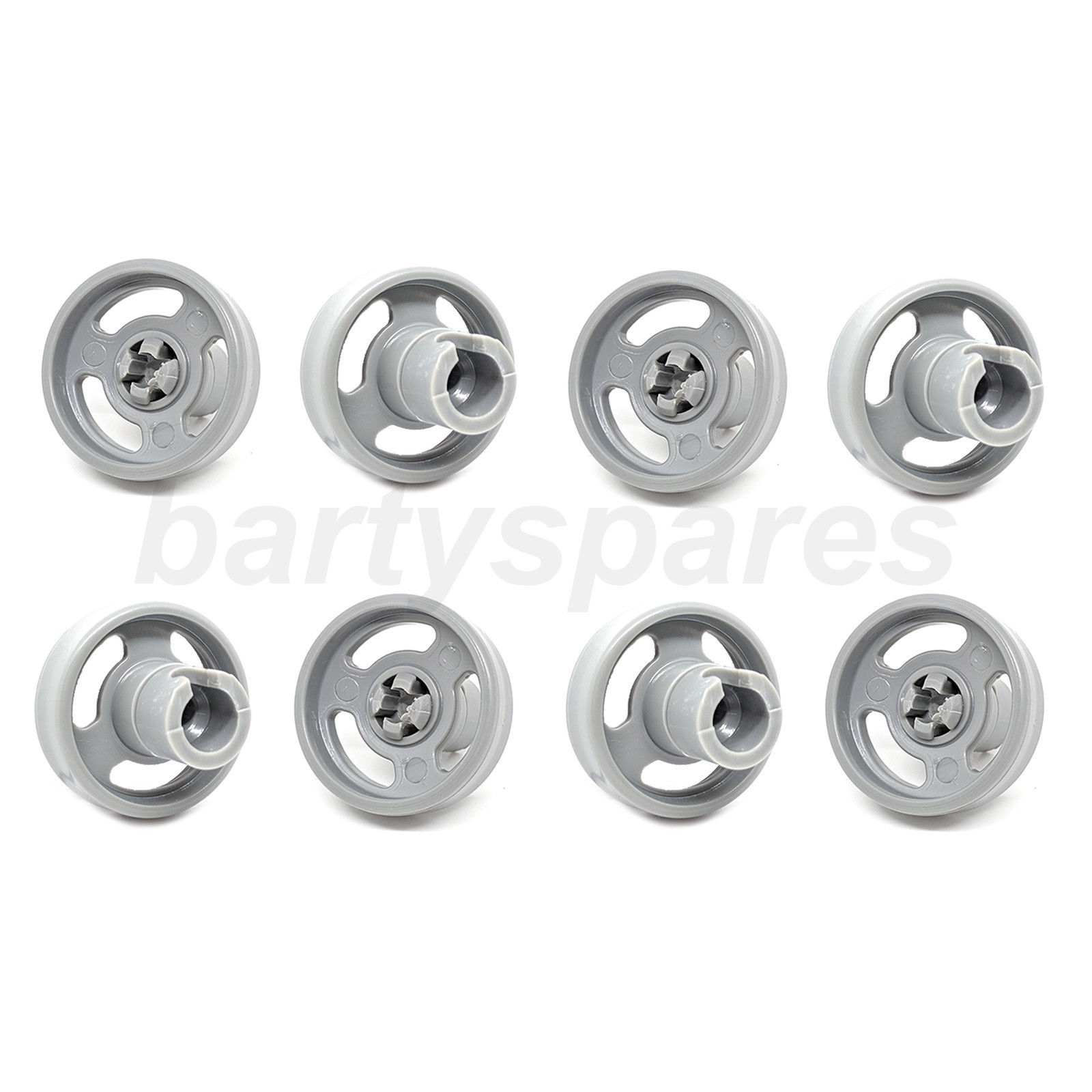 8 x Lower Bottom Basket Rack Wheels Axles For Belling Kenwood IDW450 Dishwasher