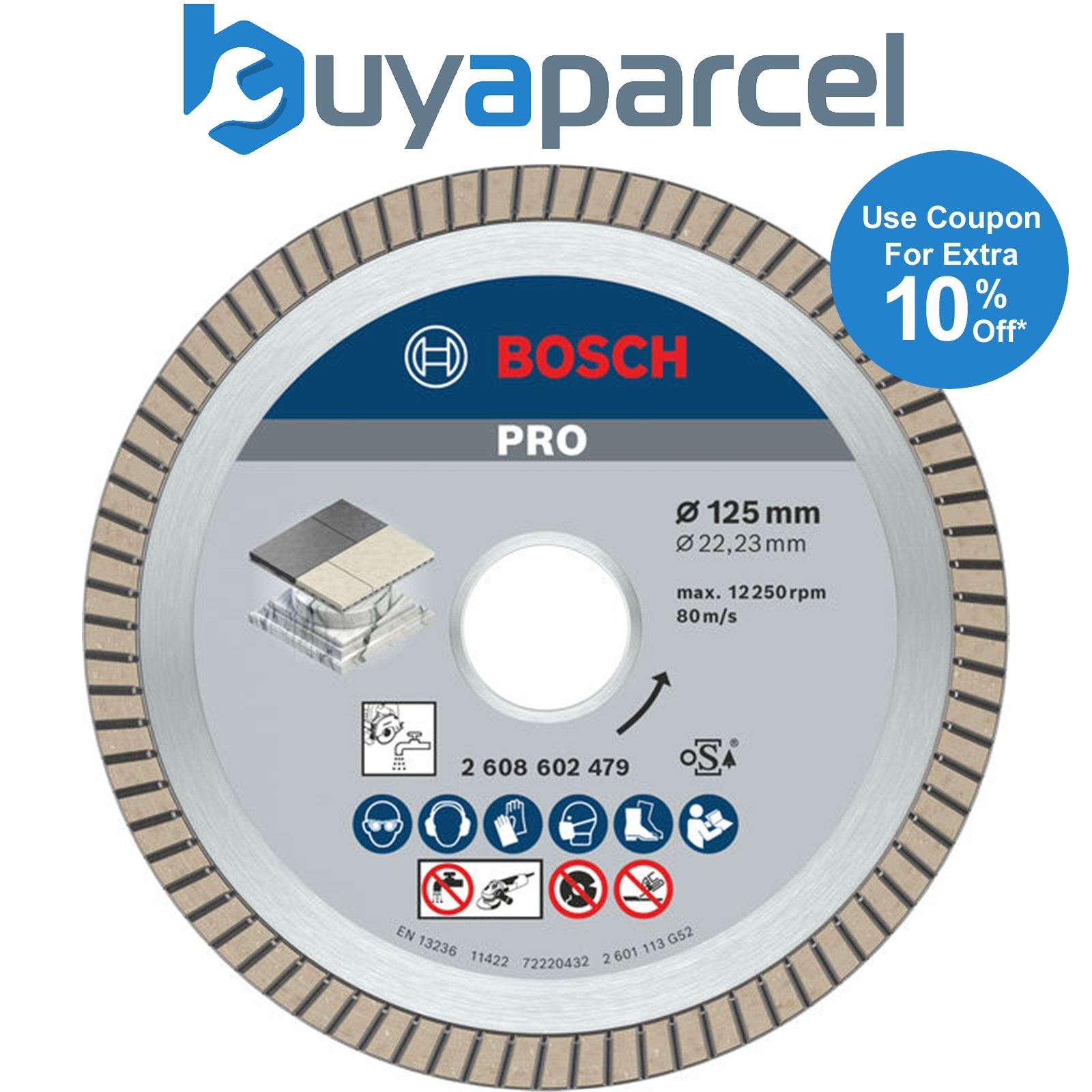 Bosch Diamond cutting discs PRO Ceramic Diamond Disc 125 x 22.23 mm 2608602479